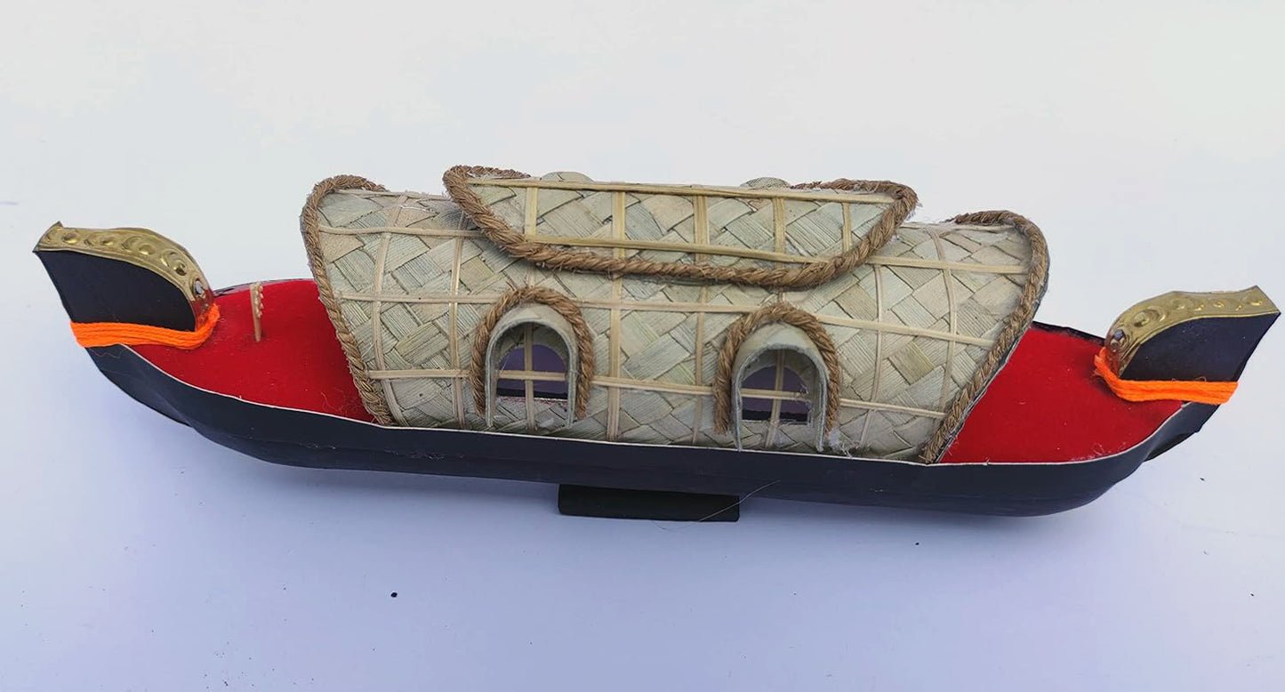 Miniature Wooden Kumarakom Houseboat 2 window models – A Perfect Home Décor Piece and Gift