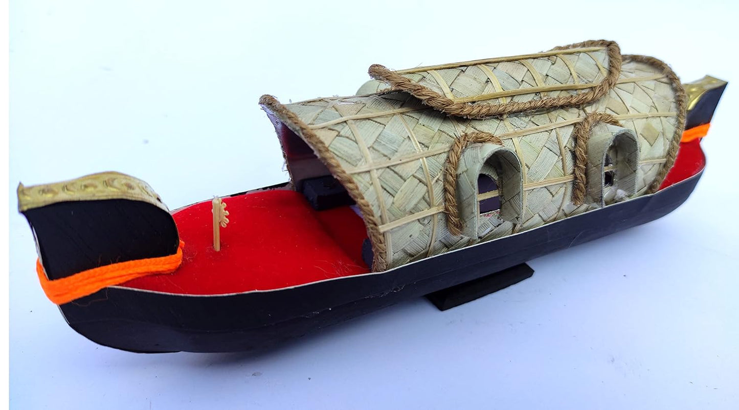 Miniature Wooden Kumarakom Houseboat 2 window models – A Perfect Home Décor Piece and Gift