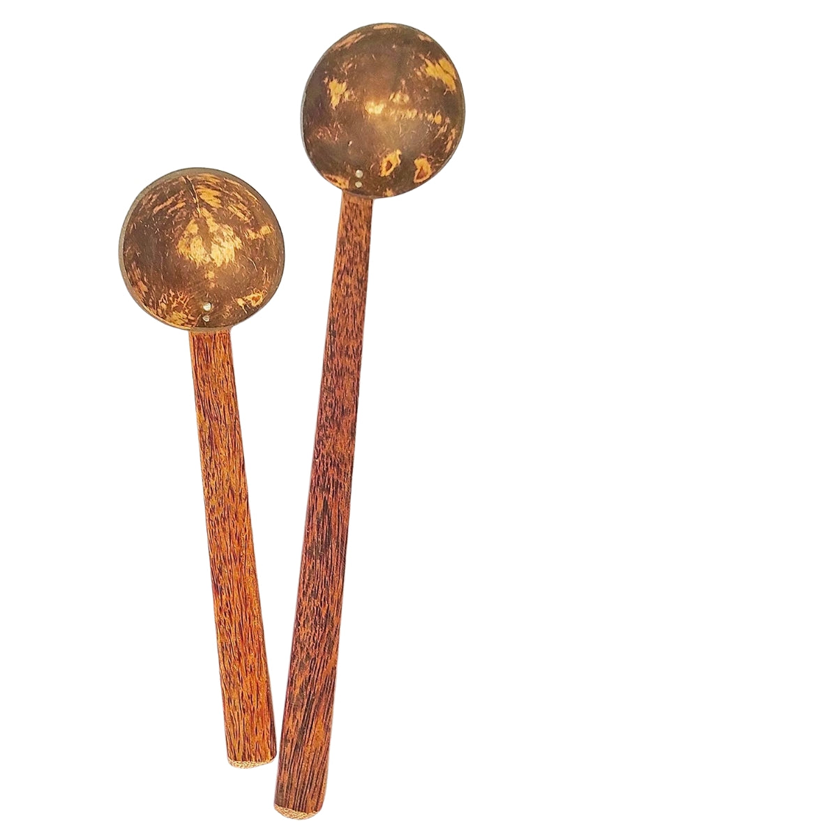 Polished Coconut Shell Ladle Set (Big &amp; Small) – 100% Natural