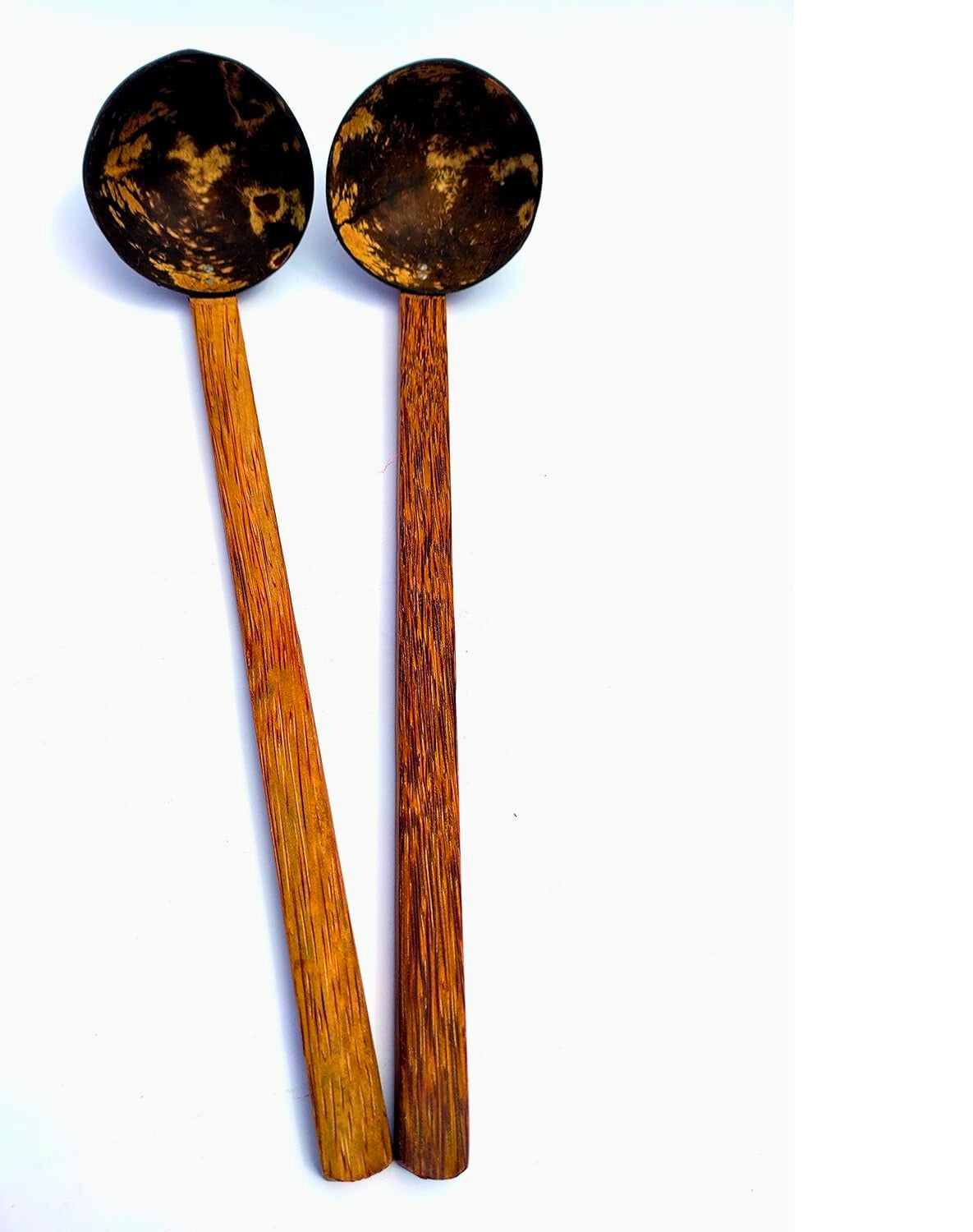 Coconut Ladle Set (Chiratta Kayil, Wooden Chiratta Thavi) – 100% Natural, Set of 2 Big