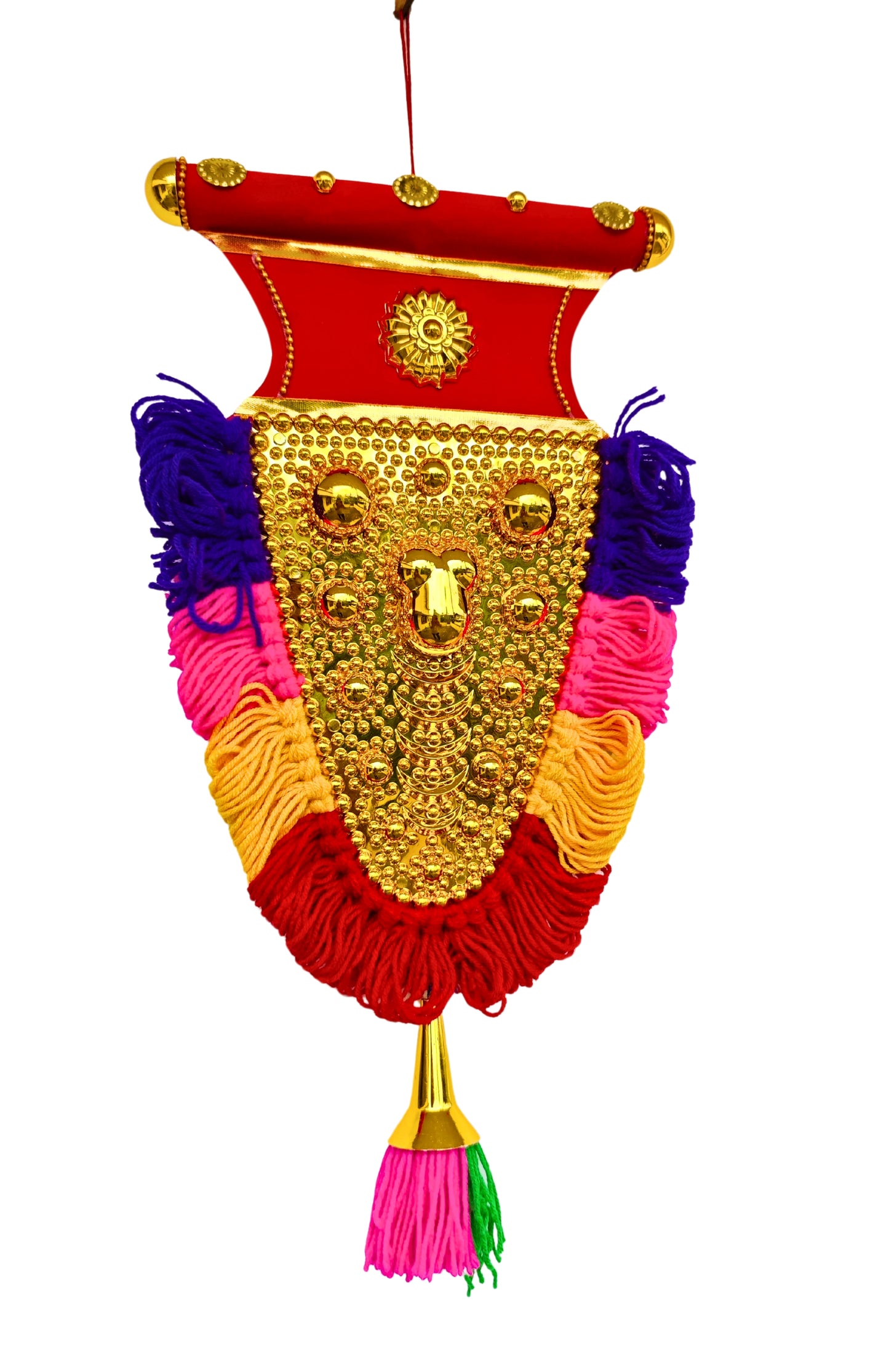 1.5 Foot Nettipattam Wall Hanging – Traditional Elephant Caparison from Kerala