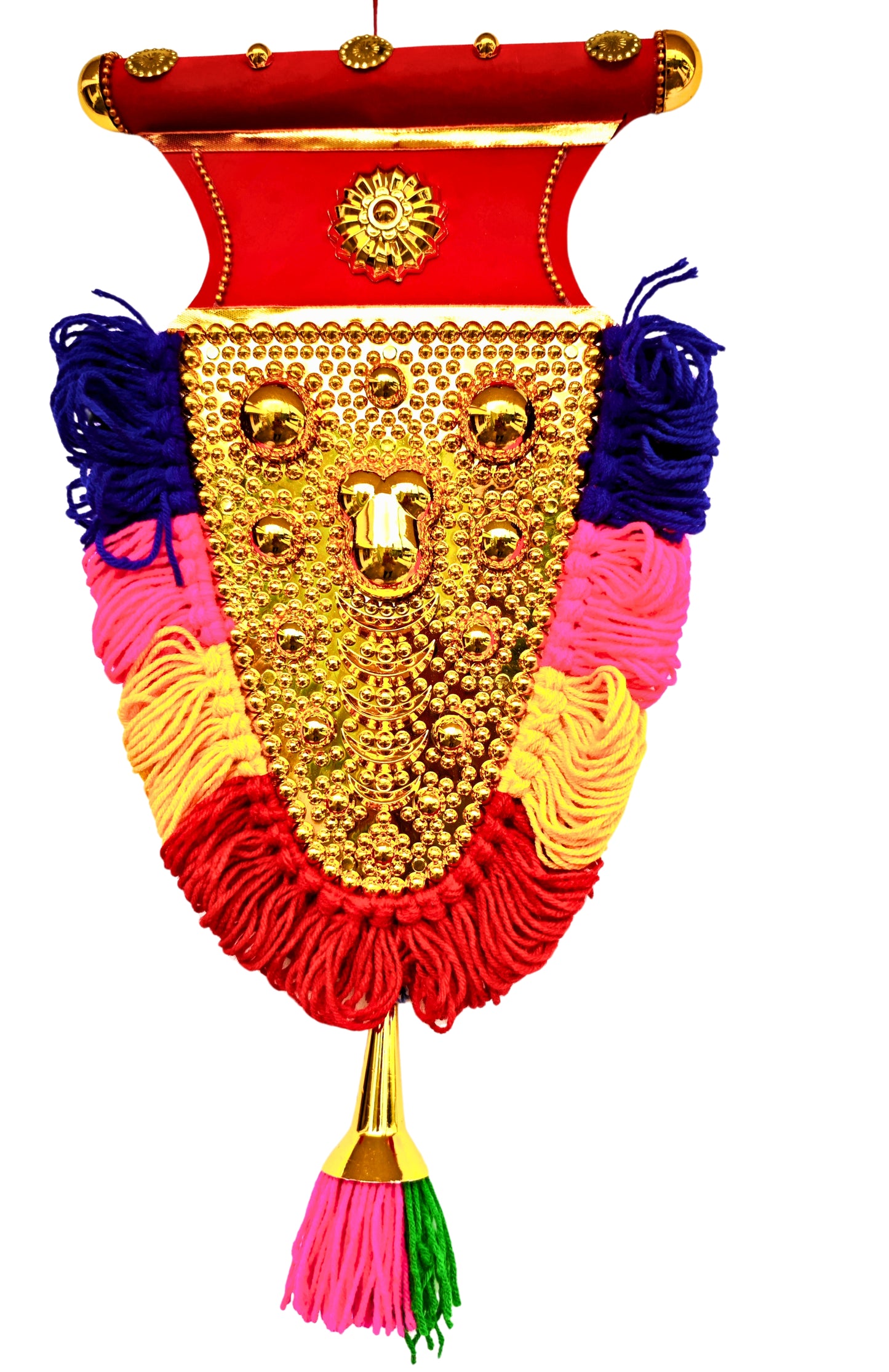 1.5 Foot Nettipattam Wall Hanging – Traditional Elephant Caparison from Kerala