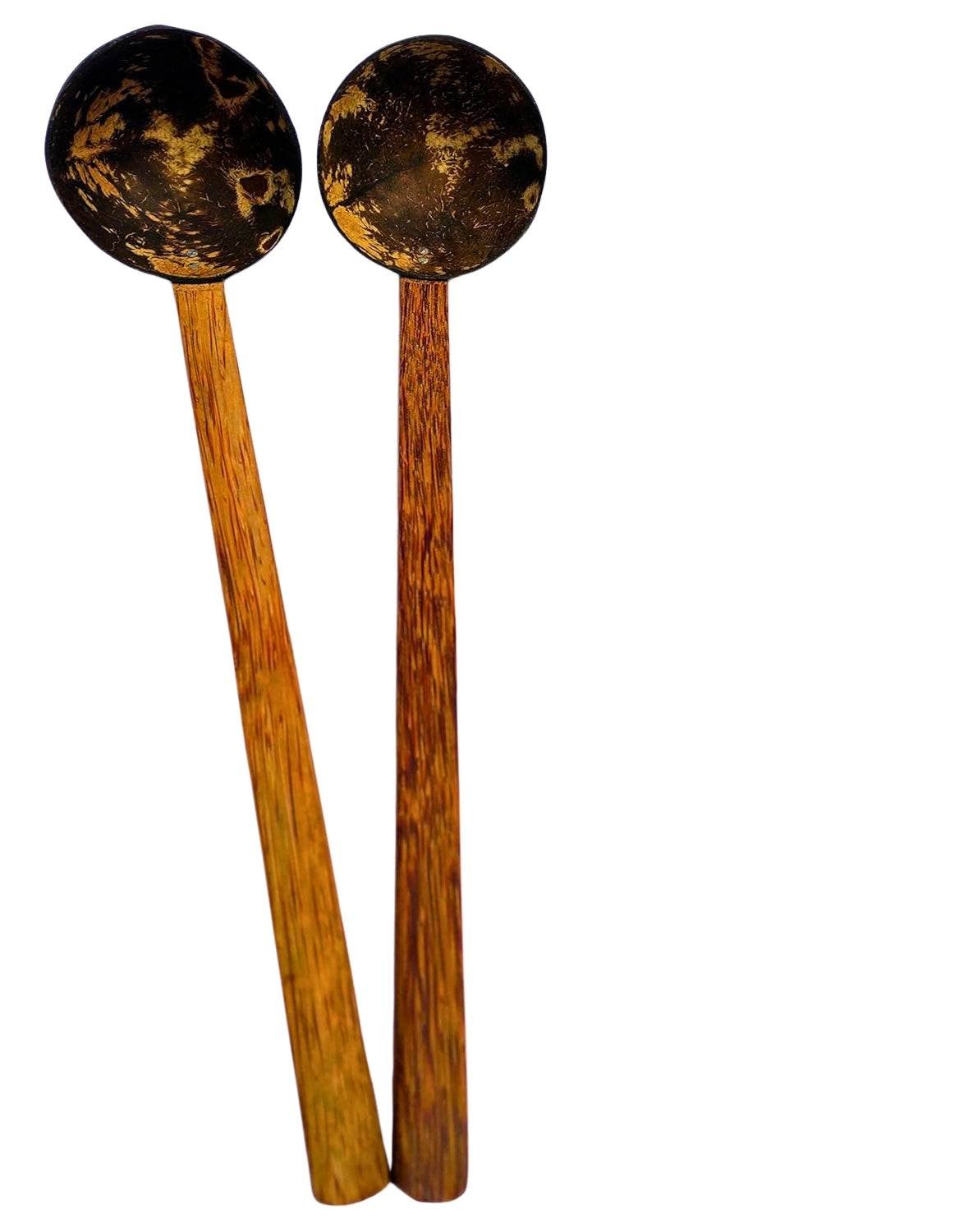 Coconut Ladle Set (Chiratta Kayil, Wooden Chiratta Thavi) – 100% Natural, Set of 2 Big