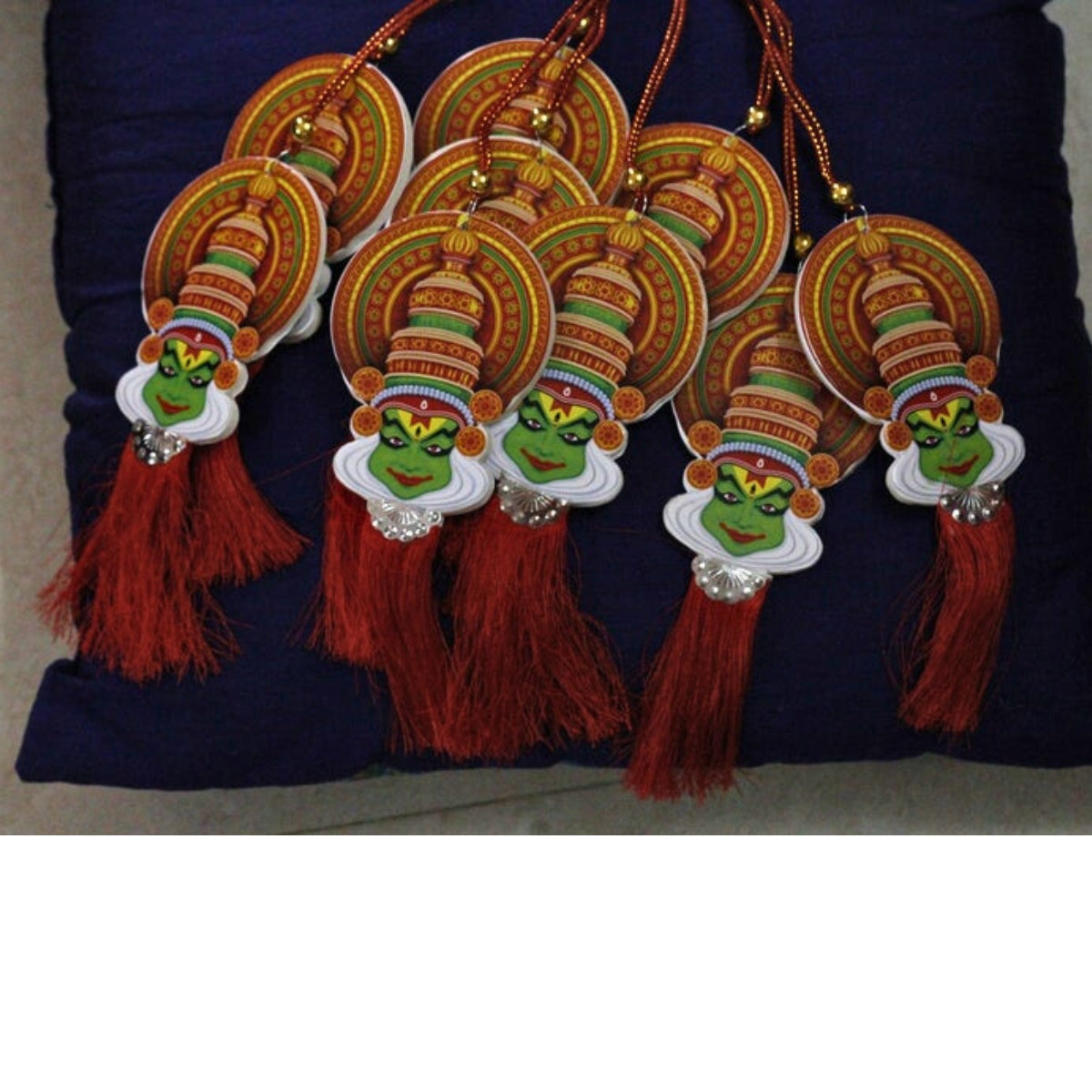 Car Hanging (Rearview Mirror) Double-Sided Kathakali Face for Car Decoration