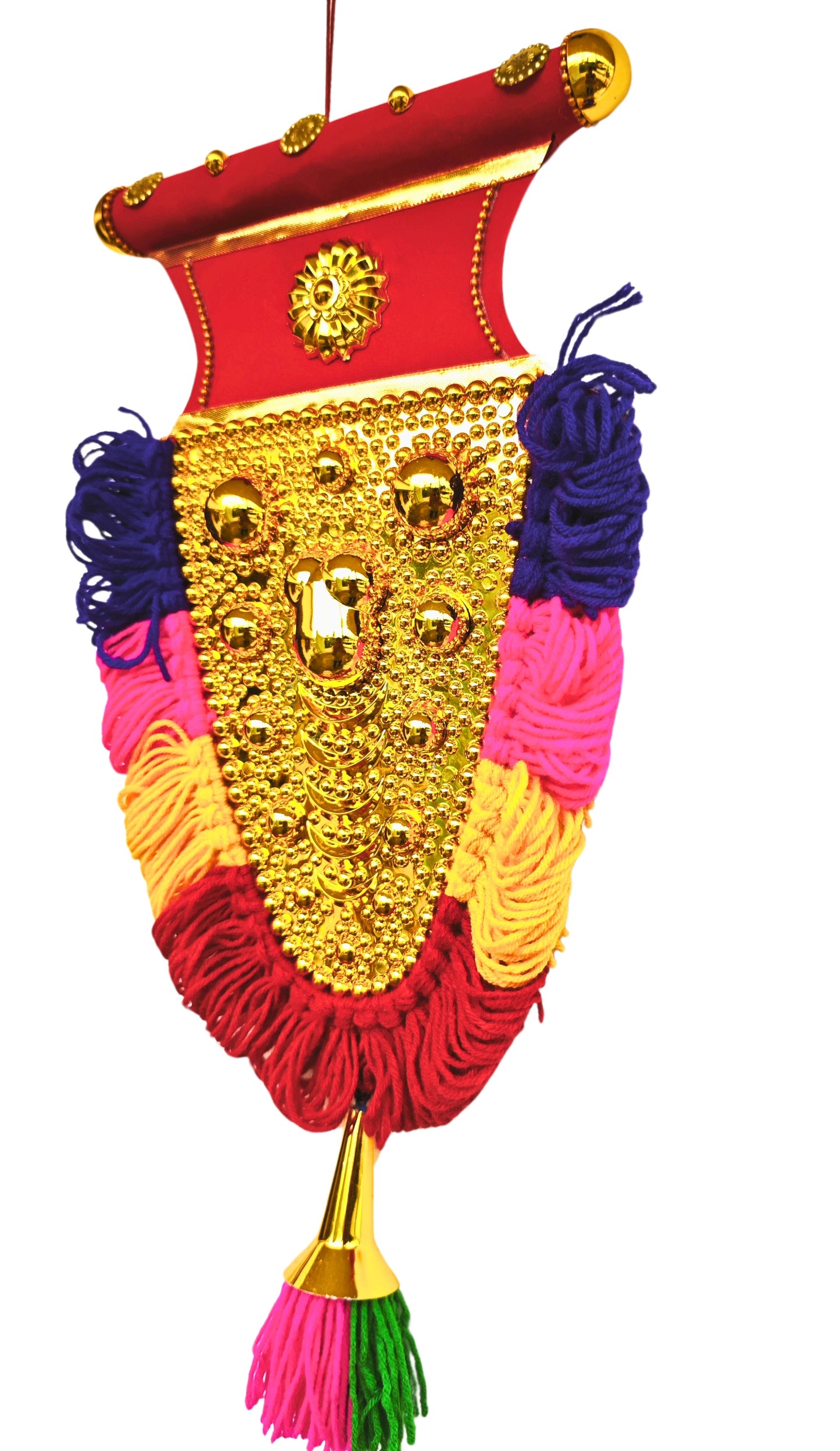 1.5 Foot Nettipattam Wall Hanging – Traditional Elephant Caparison from Kerala