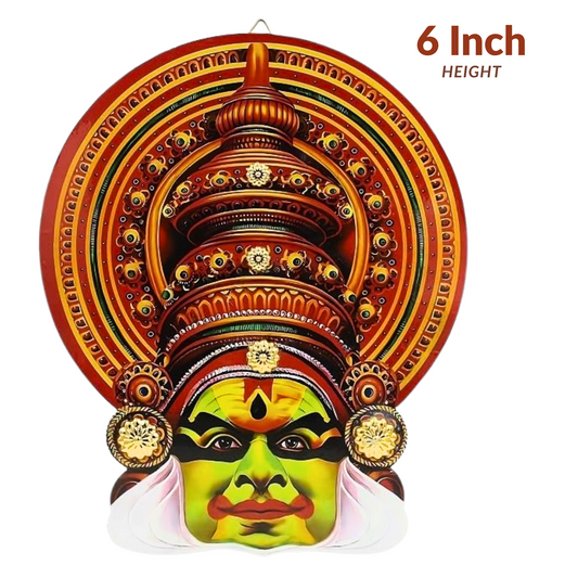 6-Inch Kathakali Face Wall Hanging – Traditional Kerala Art on MDF Wood | Home &  Office Décor