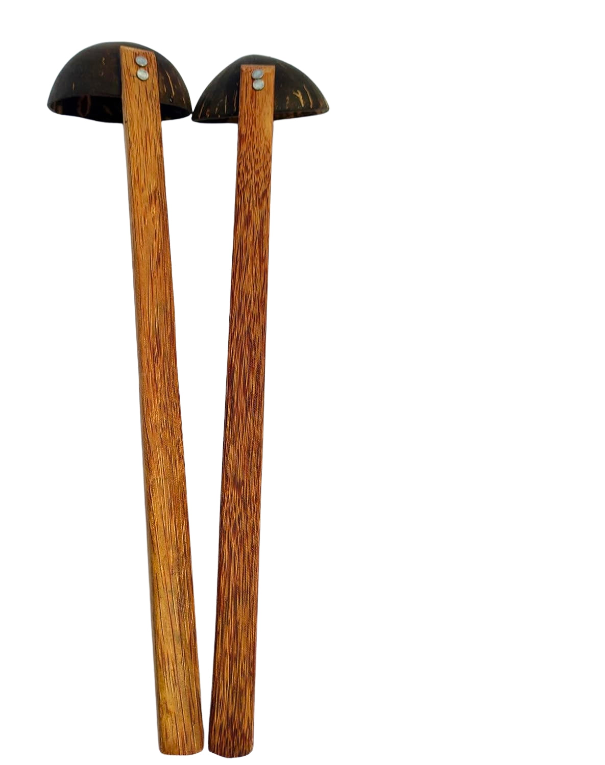 Coconut Ladle Set (Chiratta Kayil, Wooden Chiratta Thavi) – 100% Natural, Set of 2 Big