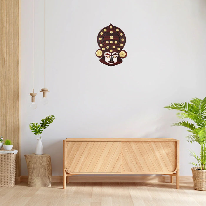 Kathakali Wall Hanging – 6 Inches | Wooden Kathakali Head for Home Décor & Gifting