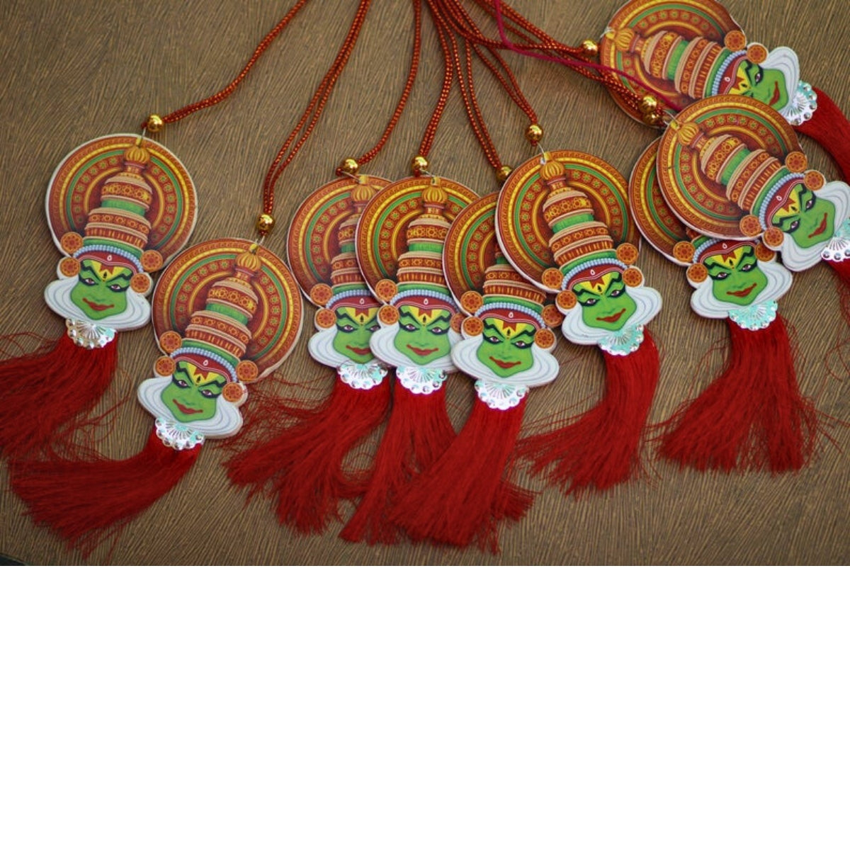 Car Hanging (Rearview Mirror) Double-Sided Kathakali Face for Car Decoration