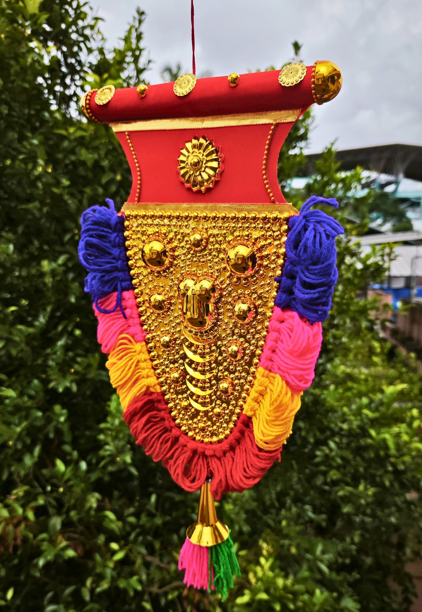 1.5 Foot Nettipattam Wall Hanging – Traditional Elephant Caparison from Kerala