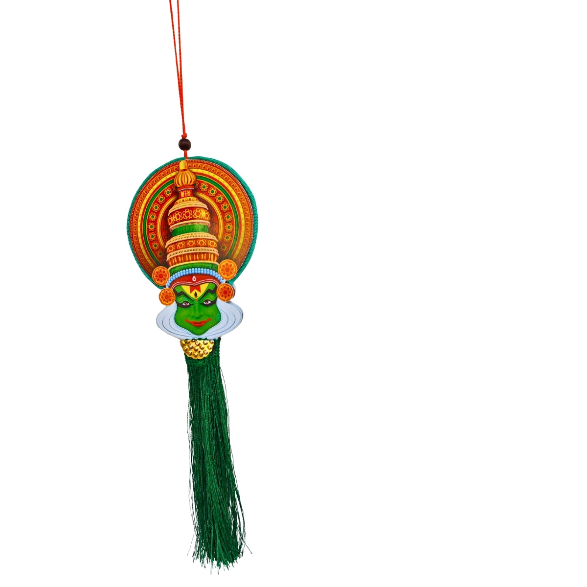 Car Hanging (Rearview Mirror) Double-Sided Kathakali Face for Car Decoration