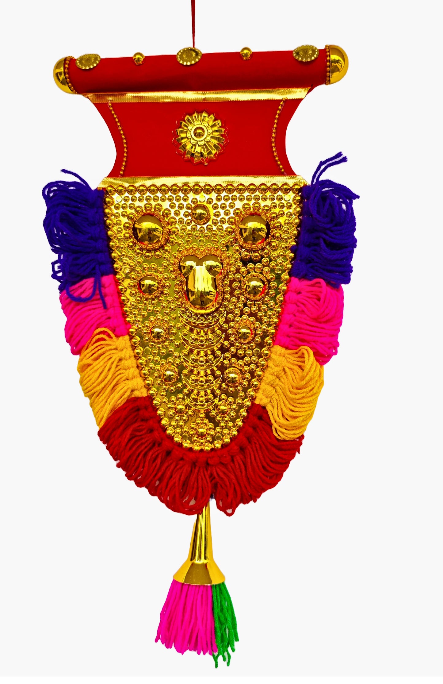 1.5 Foot Nettipattam Wall Hanging – Traditional Elephant Caparison from Kerala