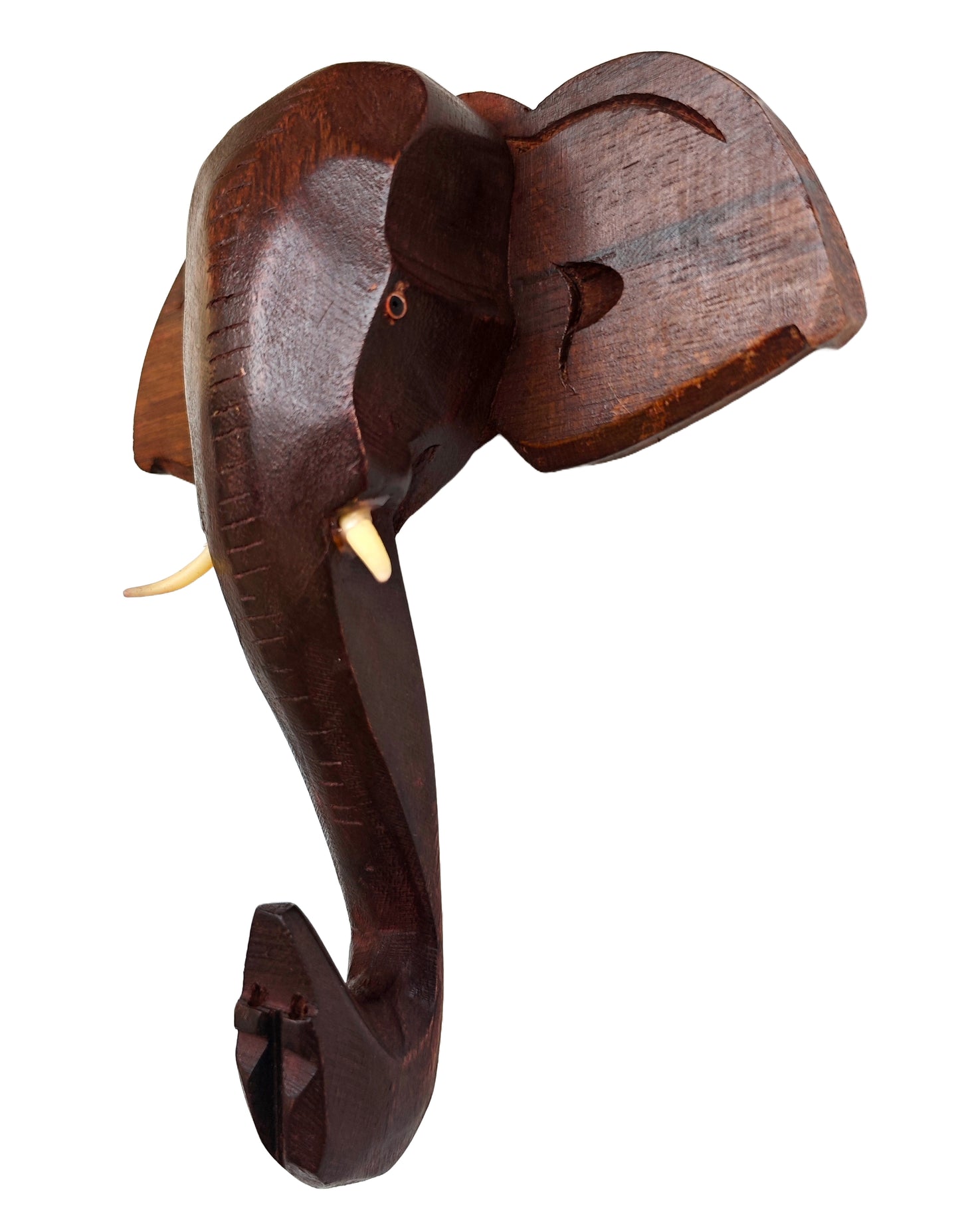 Handcrafted Wooden Elephant Head Wall Hanging – 8 Inch | Kerala Traditional Decor