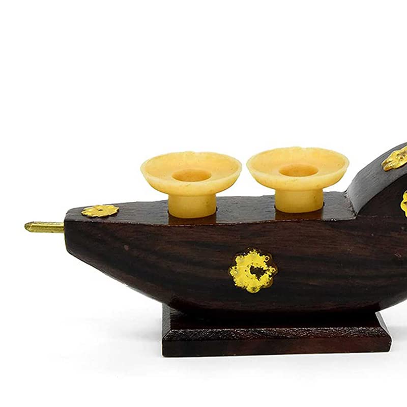 Wooden Snake Boat Candle Holder – Traditional Kerala Décor with a Modern Touch