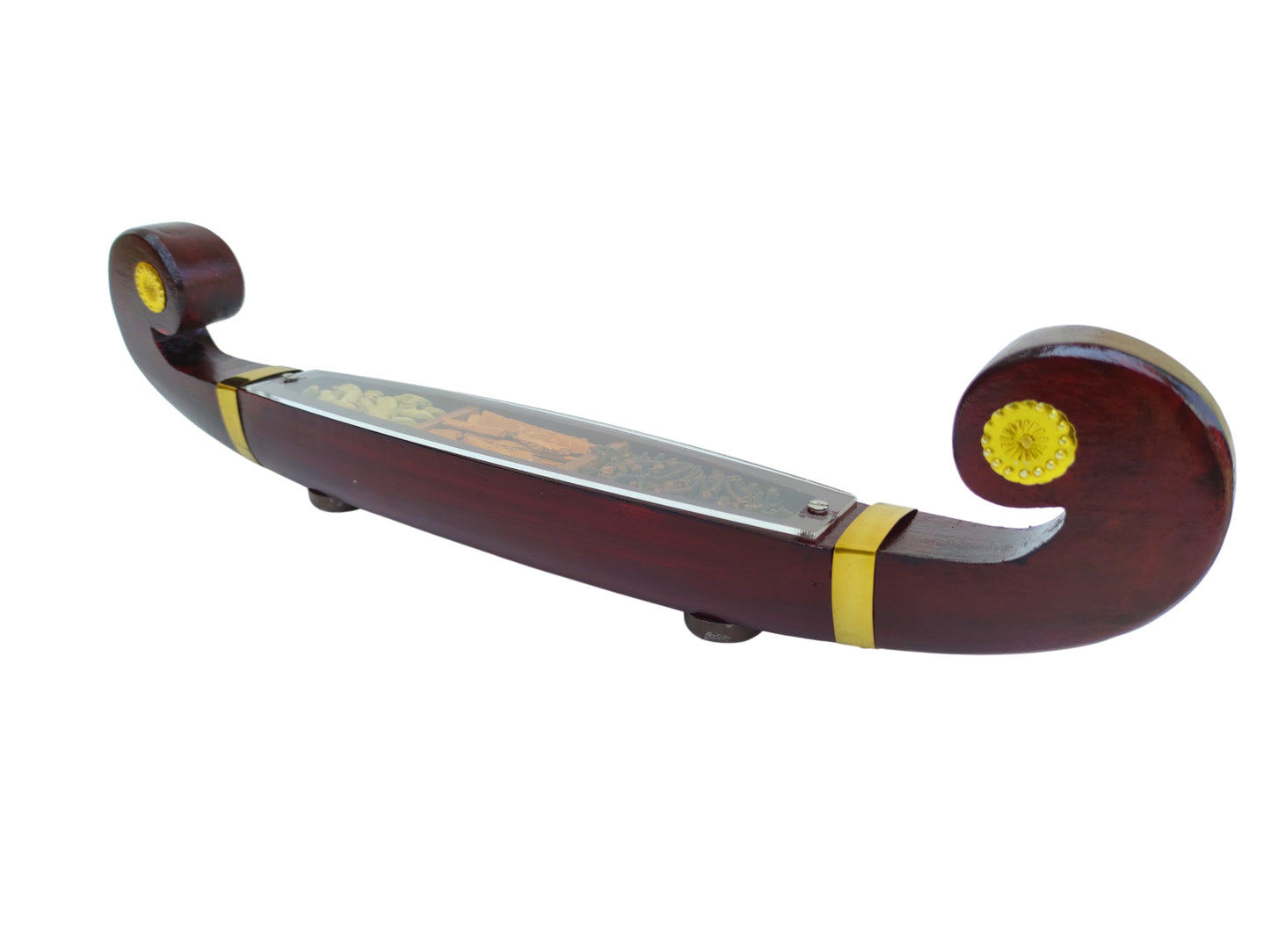 Miniature Odi Vallom Spice Boat with 3 Authentic Spices – Handcrafted Kerala Decor for Home & Gifting