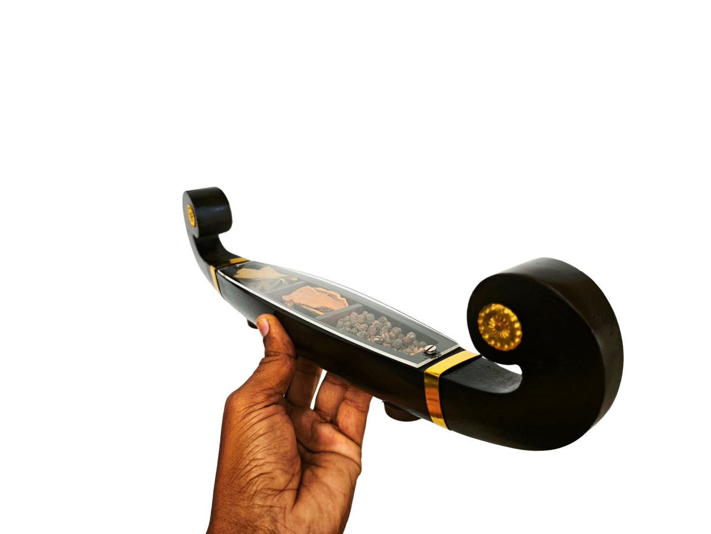 Miniature Odi Vallom Spice Boat with 3 Authentic Spices – Handcrafted Kerala Decor for Home & Gifting
