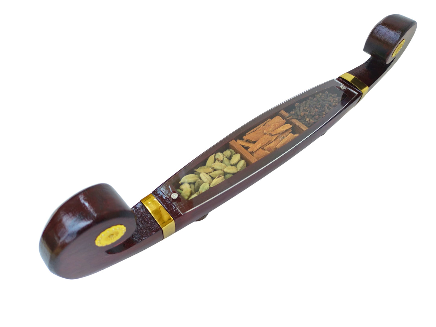 Miniature Odi Vallom Spice Boat with 3 Authentic Spices – Handcrafted Kerala Decor for Home & Gifting