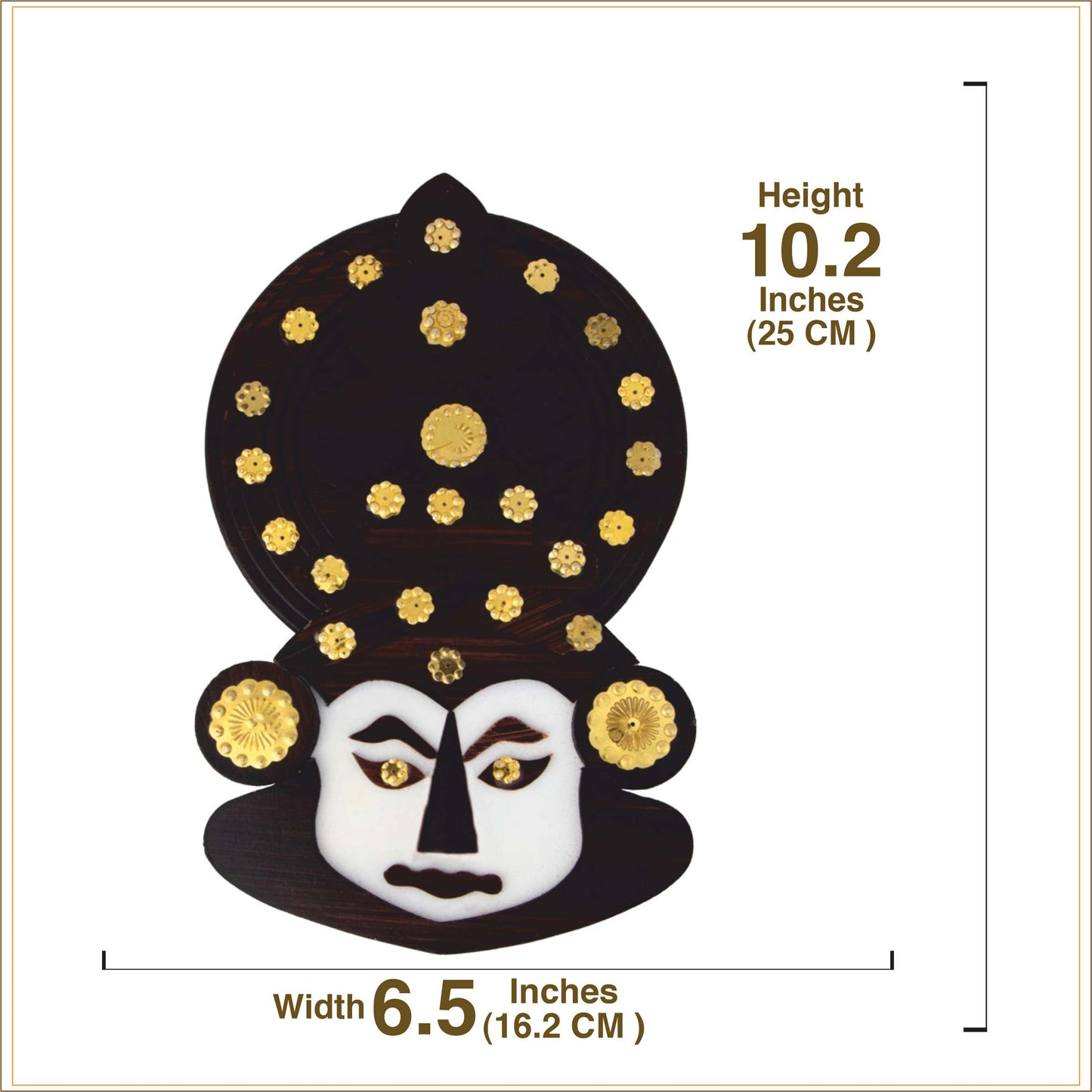 Kathakali Wall Hanging – 10.5 Inches | Hand-Painted MDF Wooden Décor for Home &  Gifting