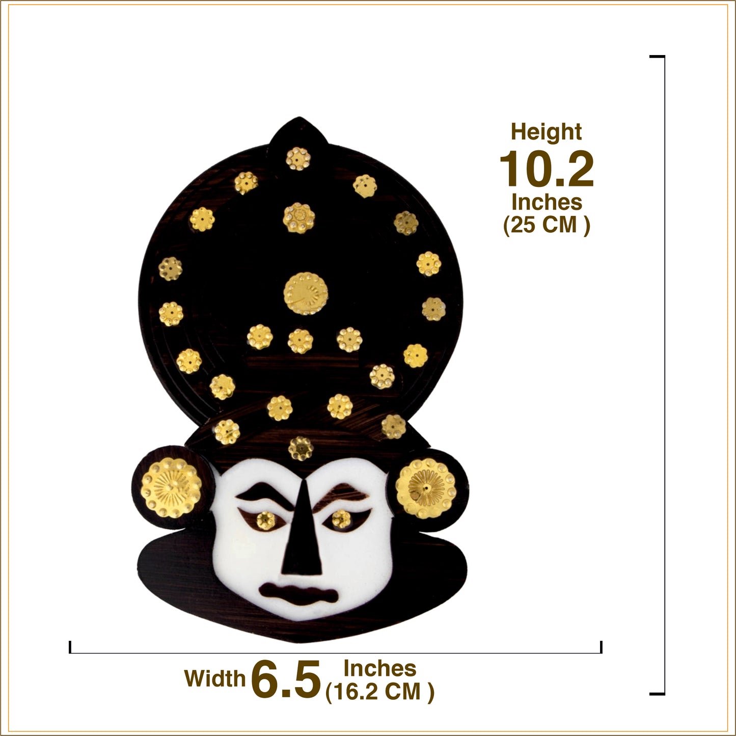 Kathakali Wall Hanging – 10.5 Inches | Hand-Painted MDF Wooden Décor for Home &  Gifting