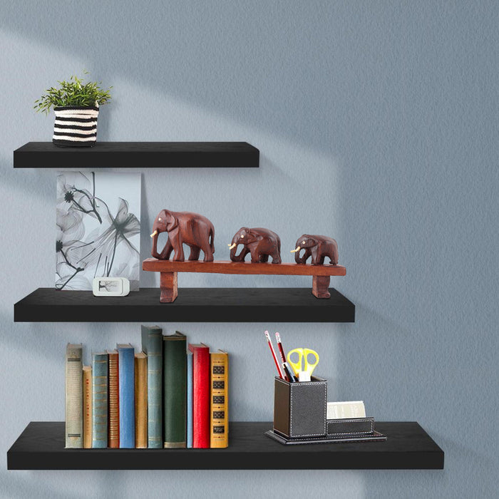 Handcrafted Rosewood Sculpture – Three Elephants Crossing a Bridge