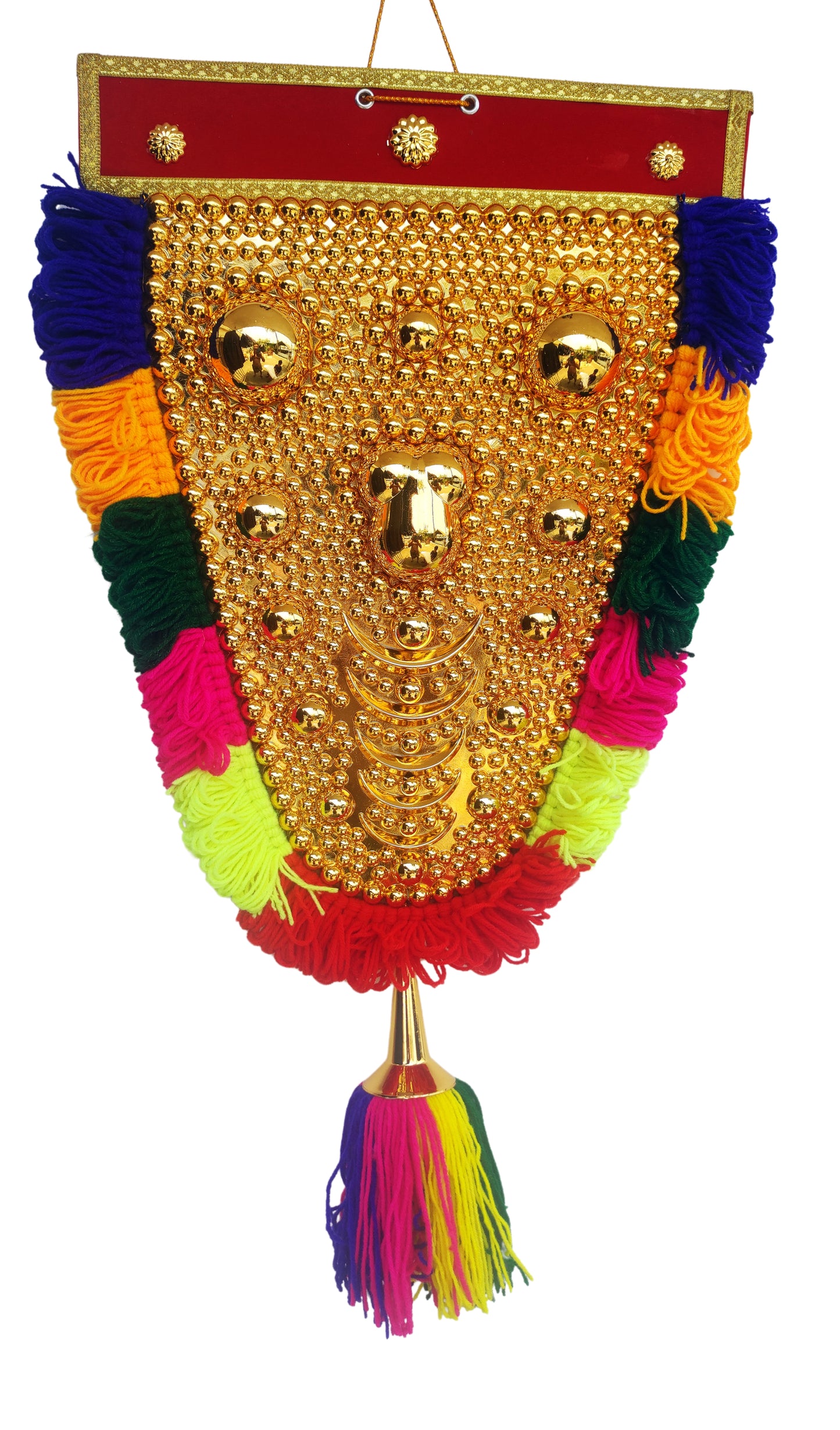 2-Foot Nettipattam Wall Hanging | Traditional Elephant Caparison Showpiece for Home Décor – Handmade in Kerala
