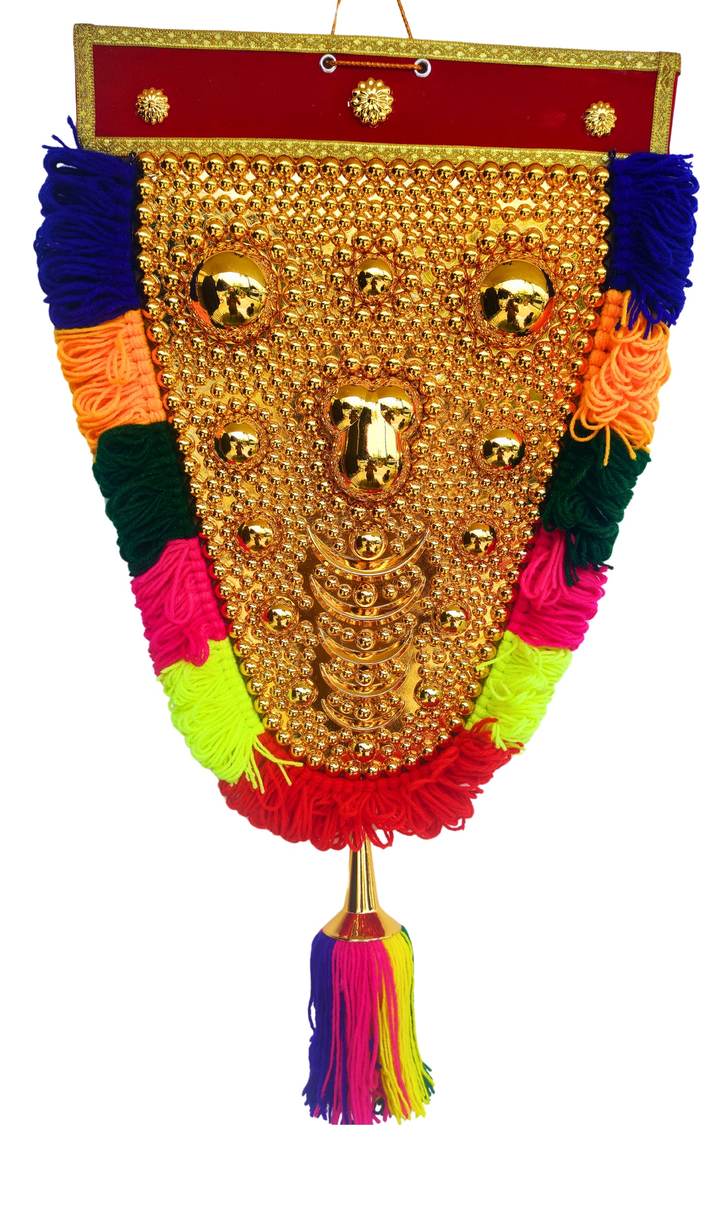 2-Foot Nettipattam Wall Hanging | Traditional Elephant Caparison Showpiece for Home Décor – Handmade in Kerala