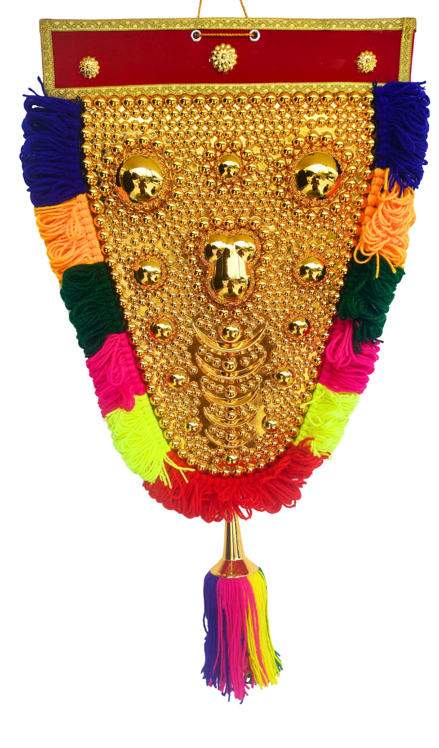 2-Foot Nettipattam Wall Hanging | Traditional Elephant Caparison Showpiece for Home Décor – Handmade in Kerala