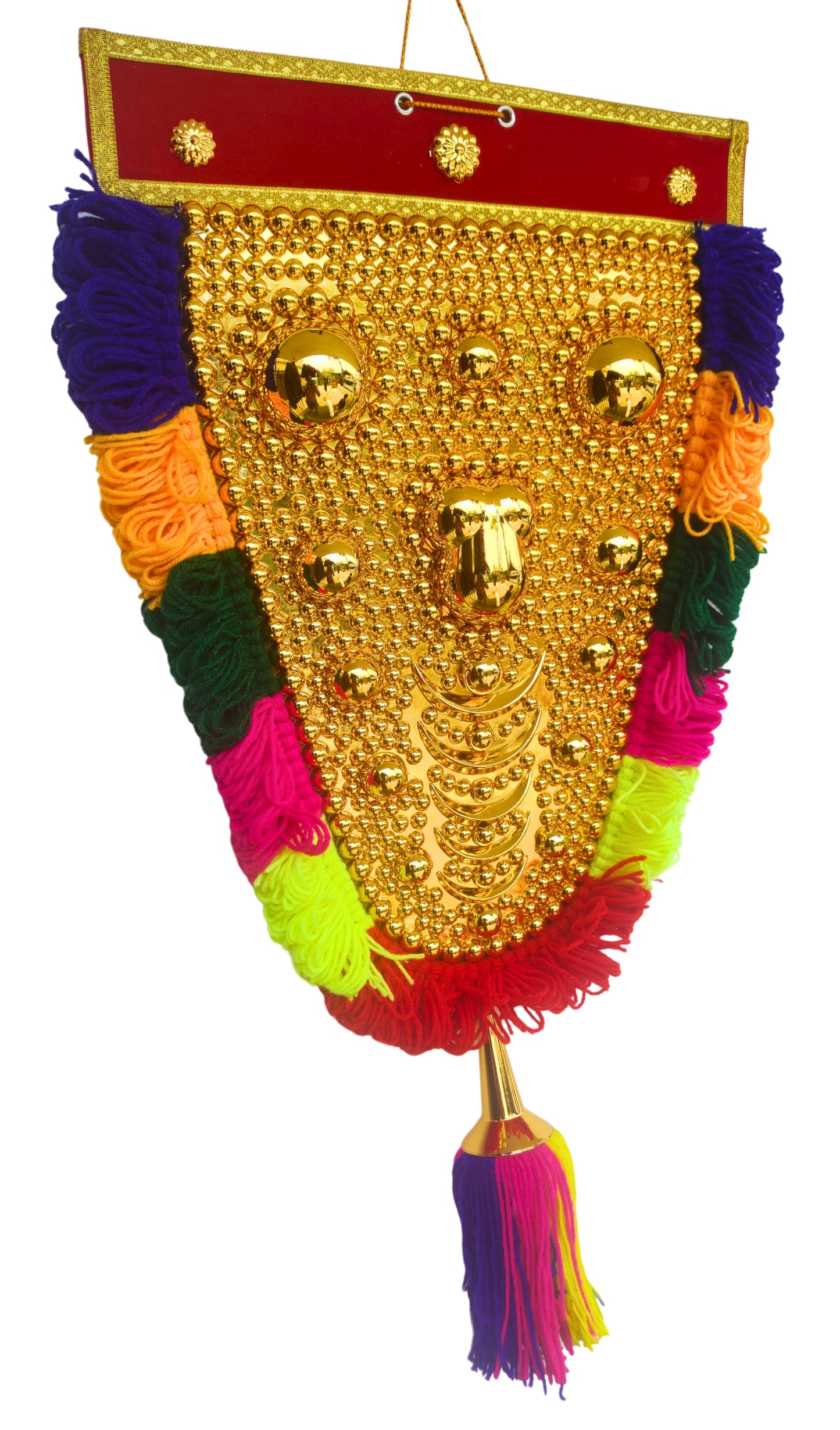 2-Foot Nettipattam Wall Hanging | Traditional Elephant Caparison Showpiece for Home Décor – Handmade in Kerala