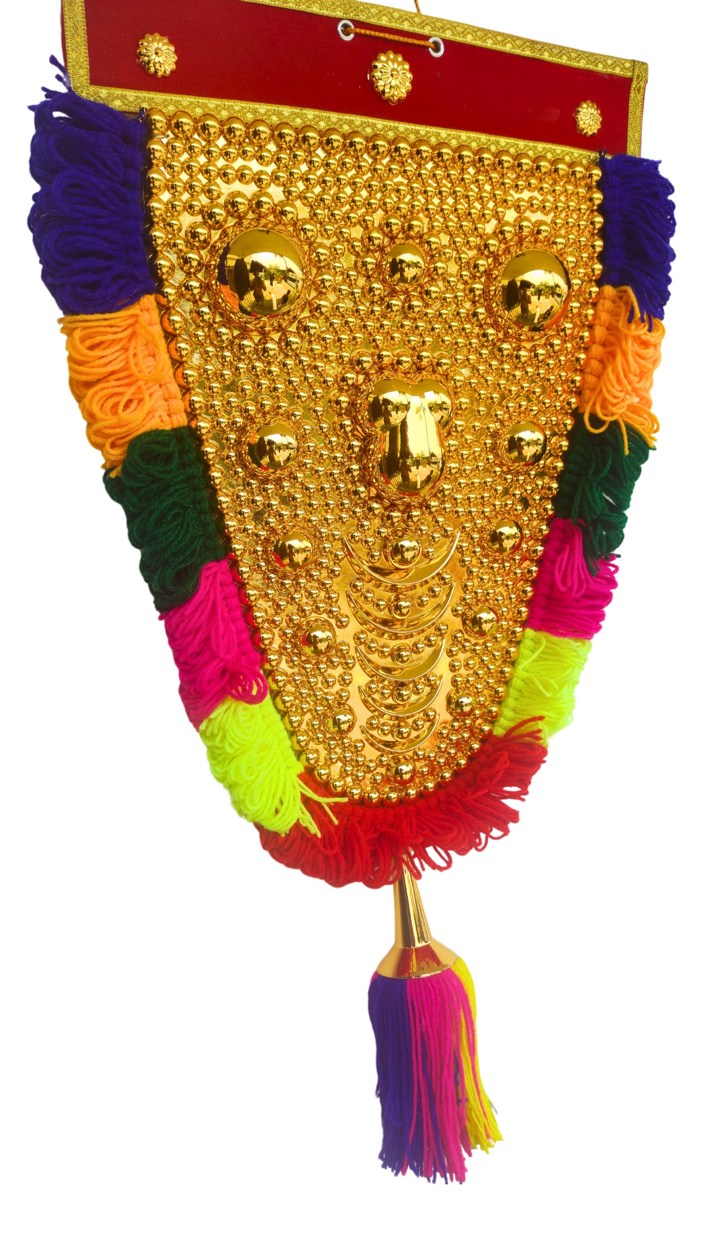 2-Foot Nettipattam Wall Hanging | Traditional Elephant Caparison Showpiece for Home Décor – Handmade in Kerala