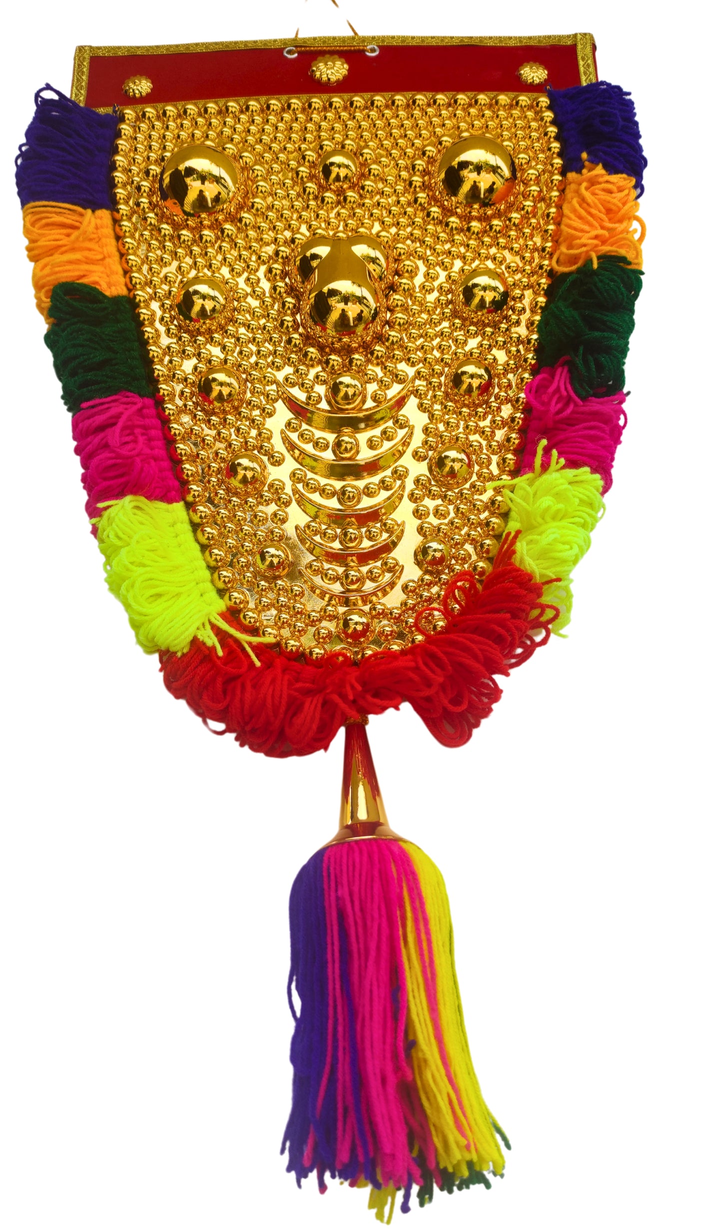 2-Foot Nettipattam Wall Hanging | Traditional Elephant Caparison Showpiece for Home Décor – Handmade in Kerala