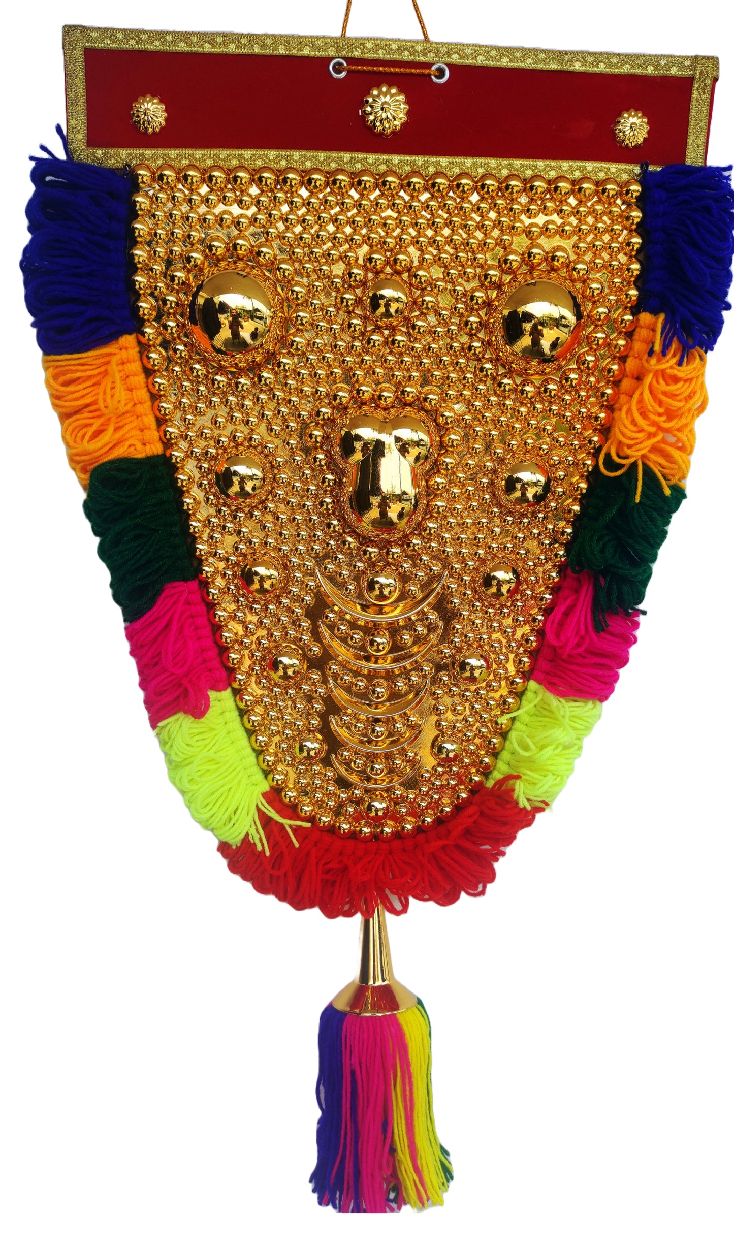 2-Foot Nettipattam Wall Hanging | Traditional Elephant Caparison Showpiece for Home Décor – Handmade in Kerala