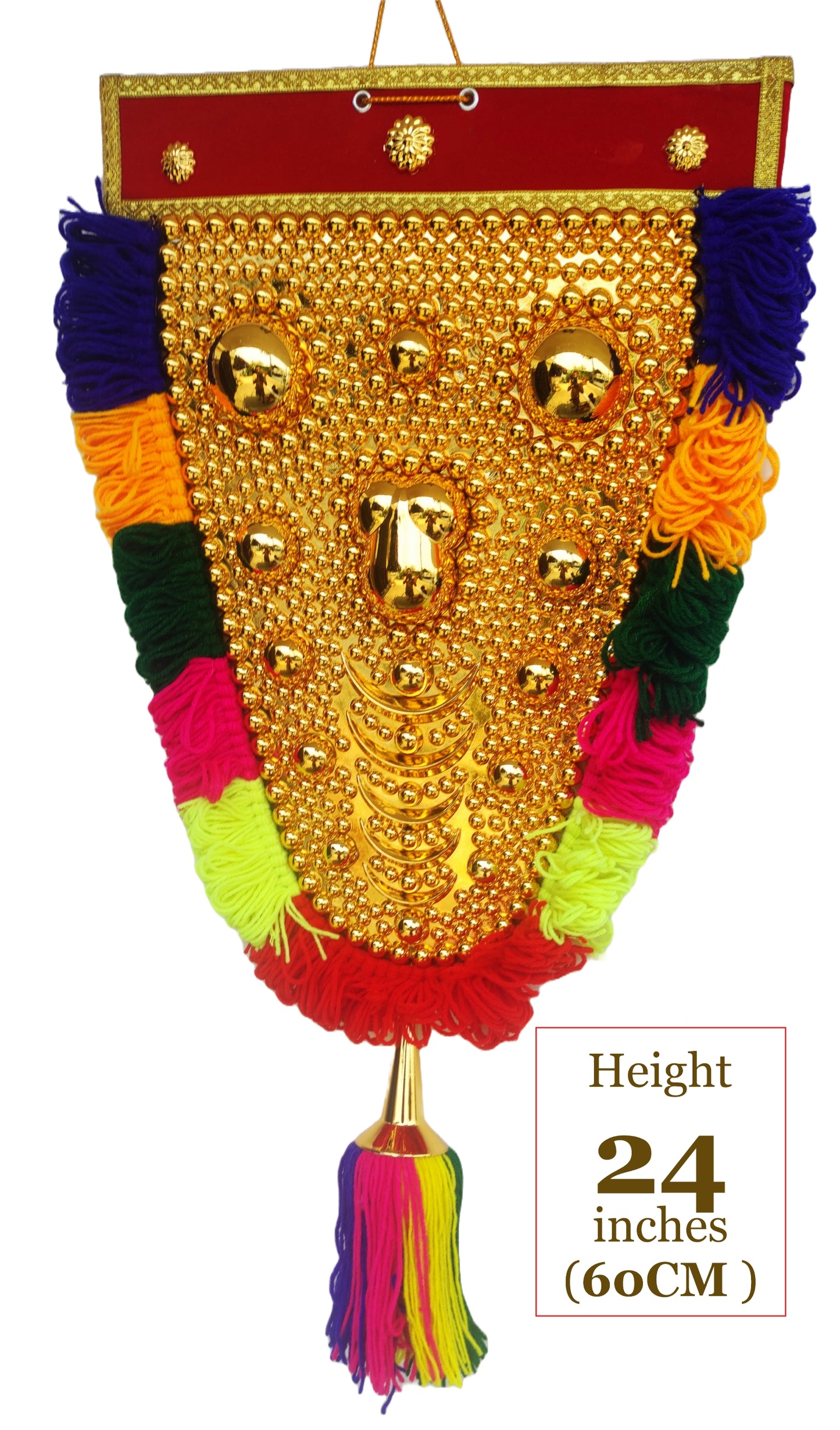 2-Foot Nettipattam Wall Hanging | Traditional Elephant Caparison Showpiece for Home Décor – Handmade in Kerala