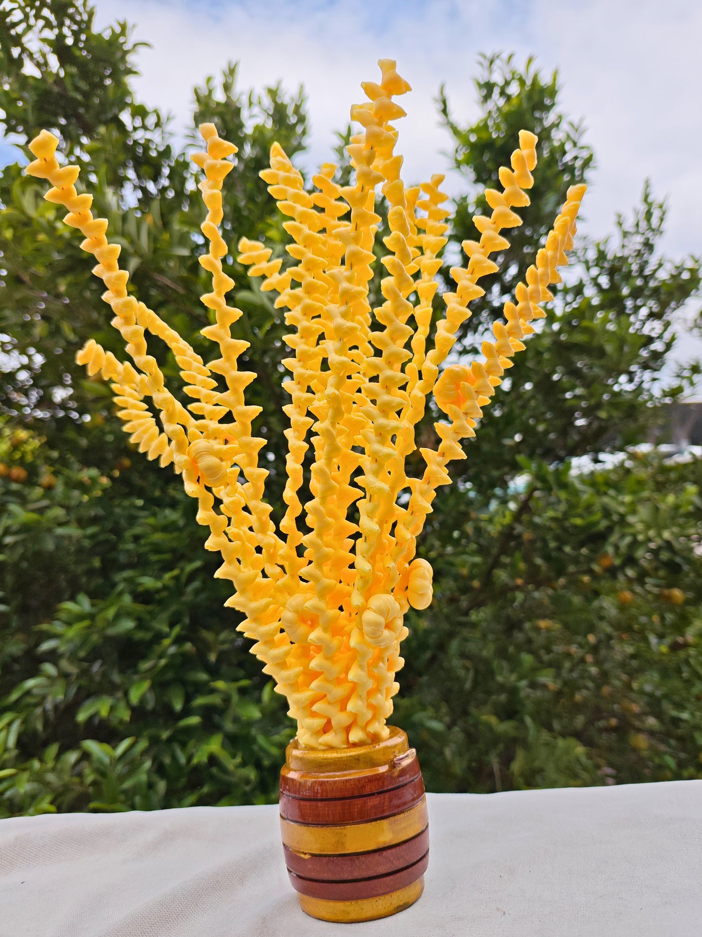 Artificial Pookula with Wooden Nirapara – 20 Inch | Traditional Kerala Home Décor