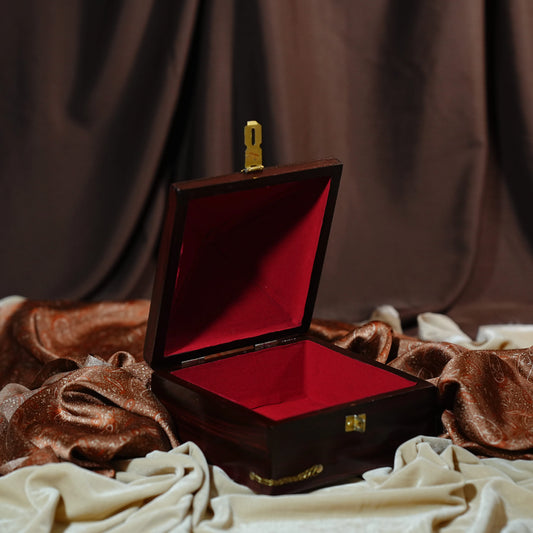 Handcrafted Pyramid Wooden Jewel Box – Medium Size - Kerala home decor