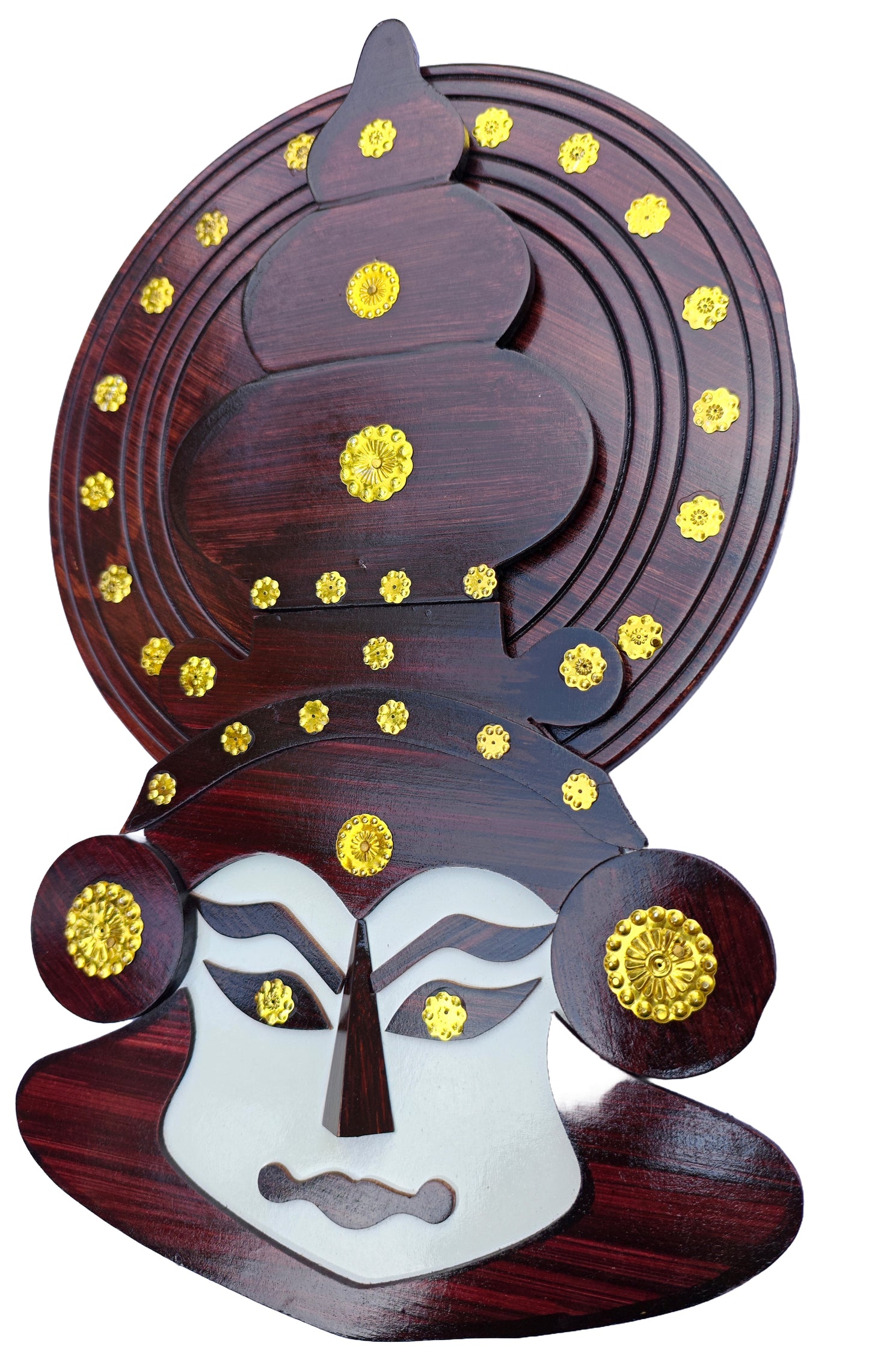 Wooden Kathakali Head – 16 inches height | Wall Hanging for Home Decor & Gifting