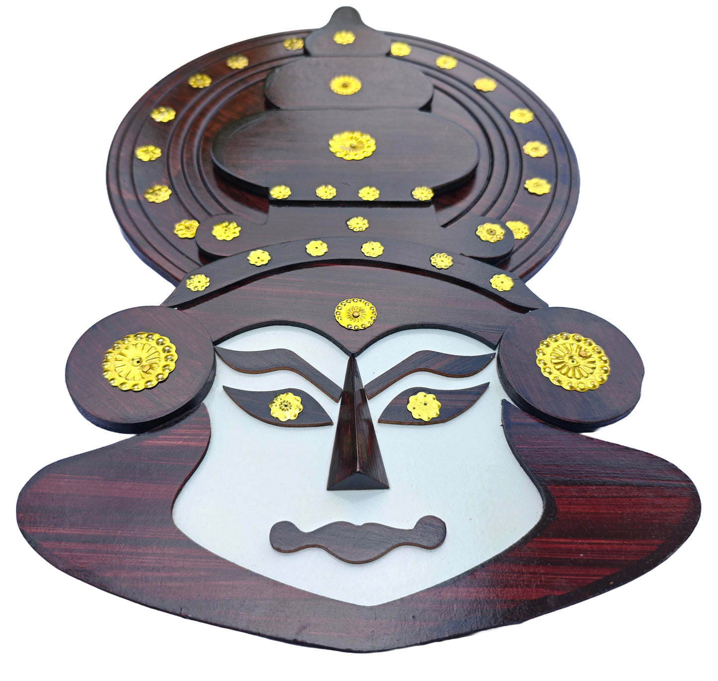 Wooden Kathakali Head – 16 inches height | Wall Hanging for Home Decor & Gifting