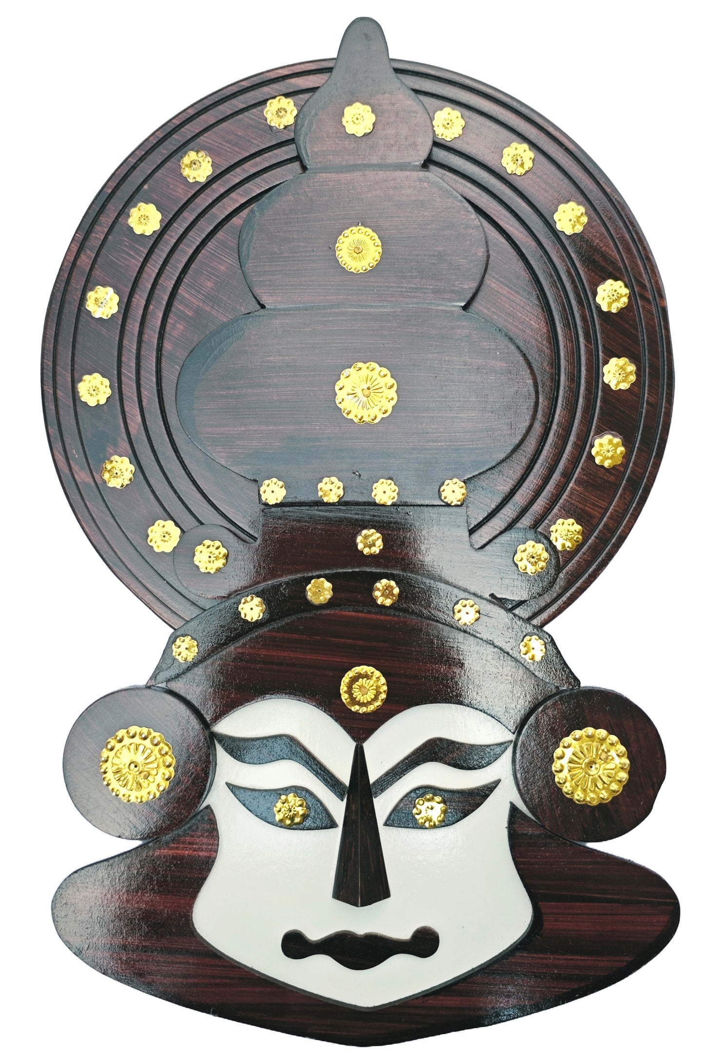 Wooden Kathakali Head – 16 inches height | Wall Hanging for Home Decor & Gifting