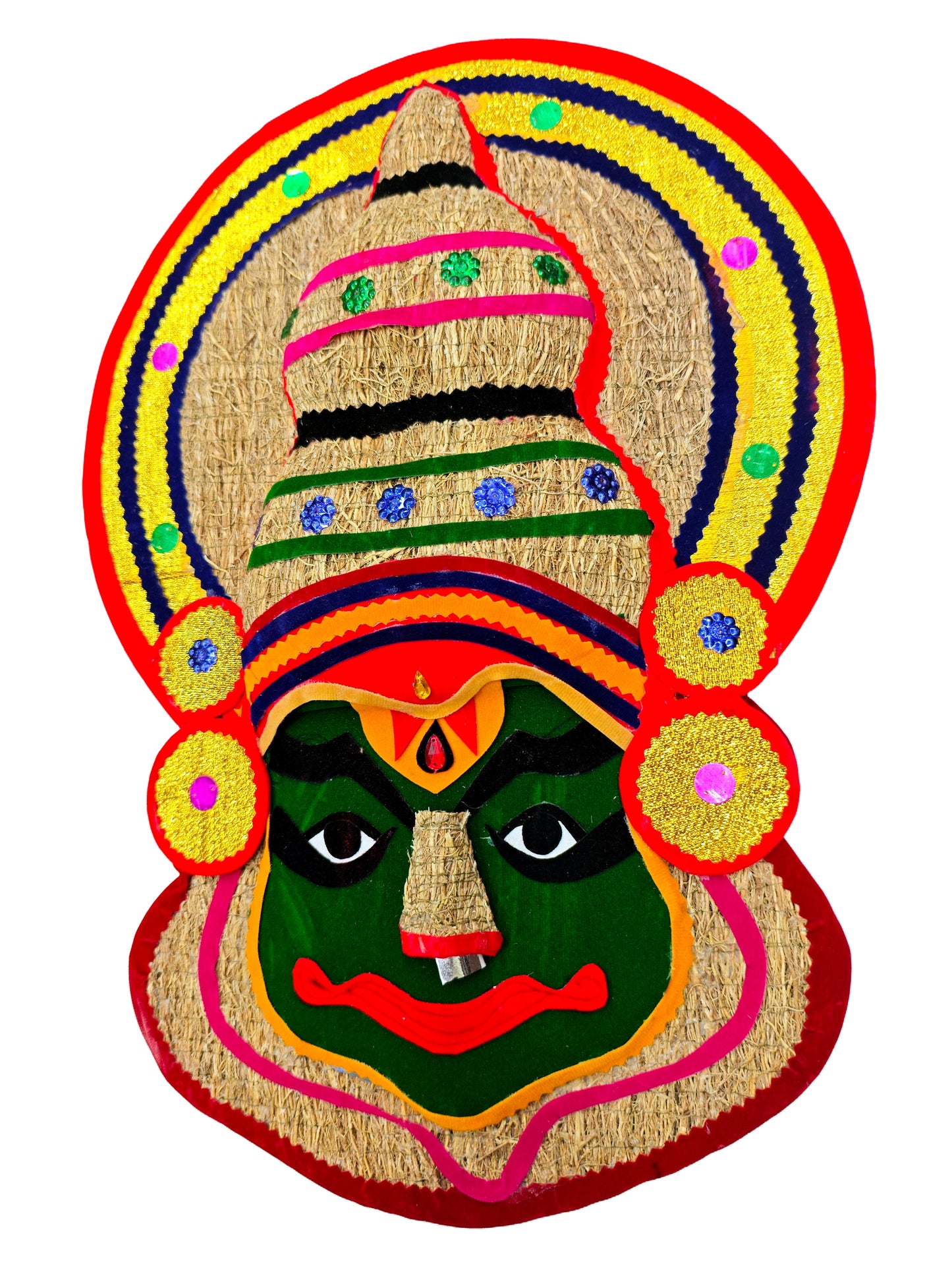 Ramacham (Vetiver) Kathakali Wall Hanging – Eco-Friendly Handcrafted Home Décor (20 Inches)