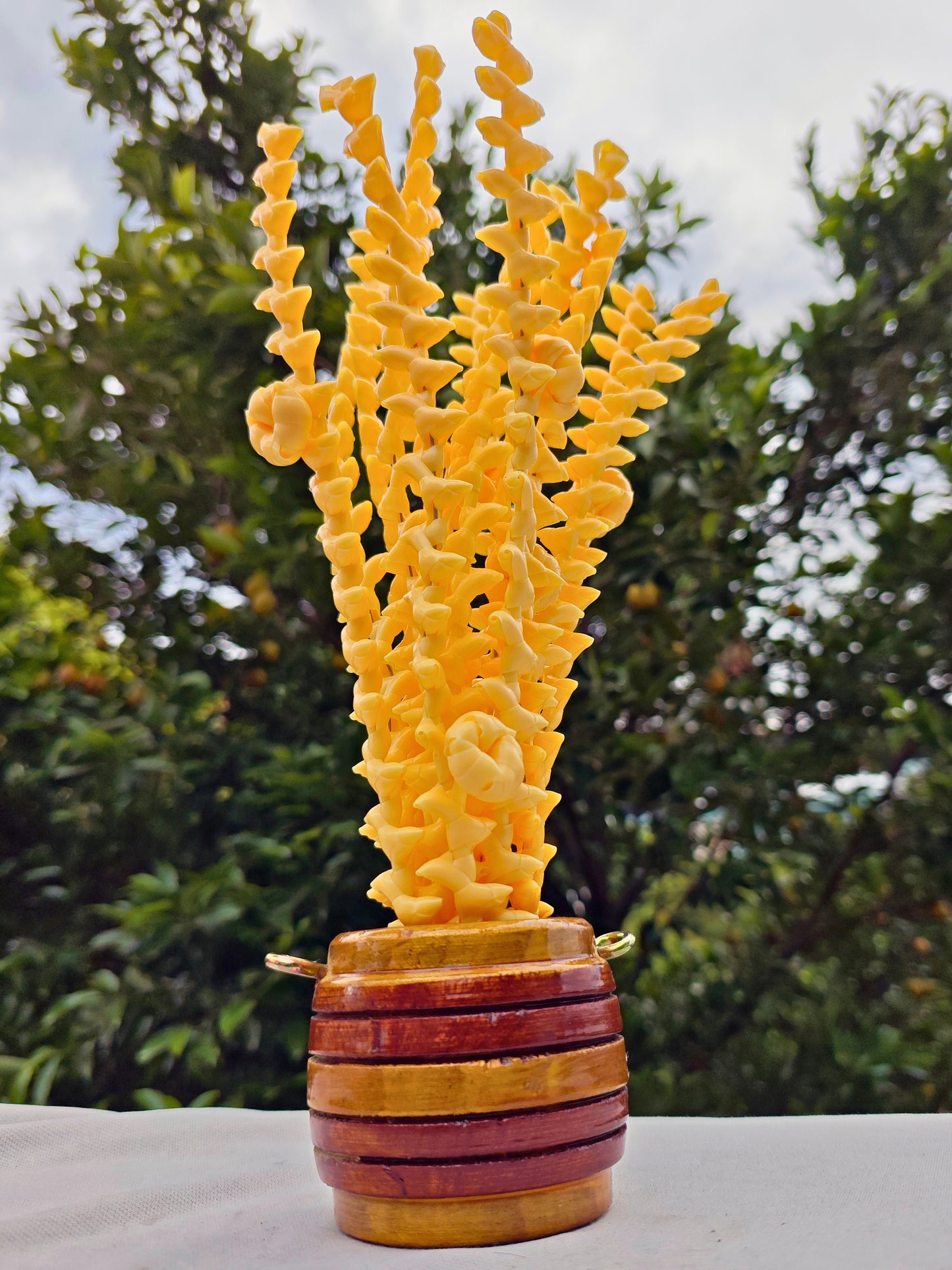 Special Artificial Pookula with Wooden Para – 12 Inch Kerala Traditional Home Décor