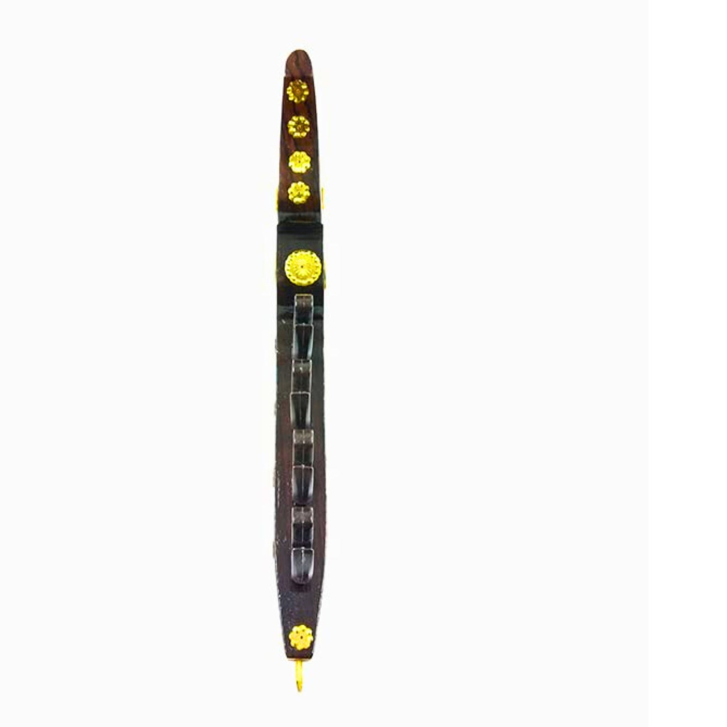 Handcrafted Rosewood Chundan Vallam Miniature with 4 Rowers