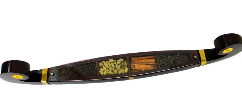 Miniature Odi Vallom Spice Boat – Traditional Kerala Craft for Décor and Gifting with 4 spices