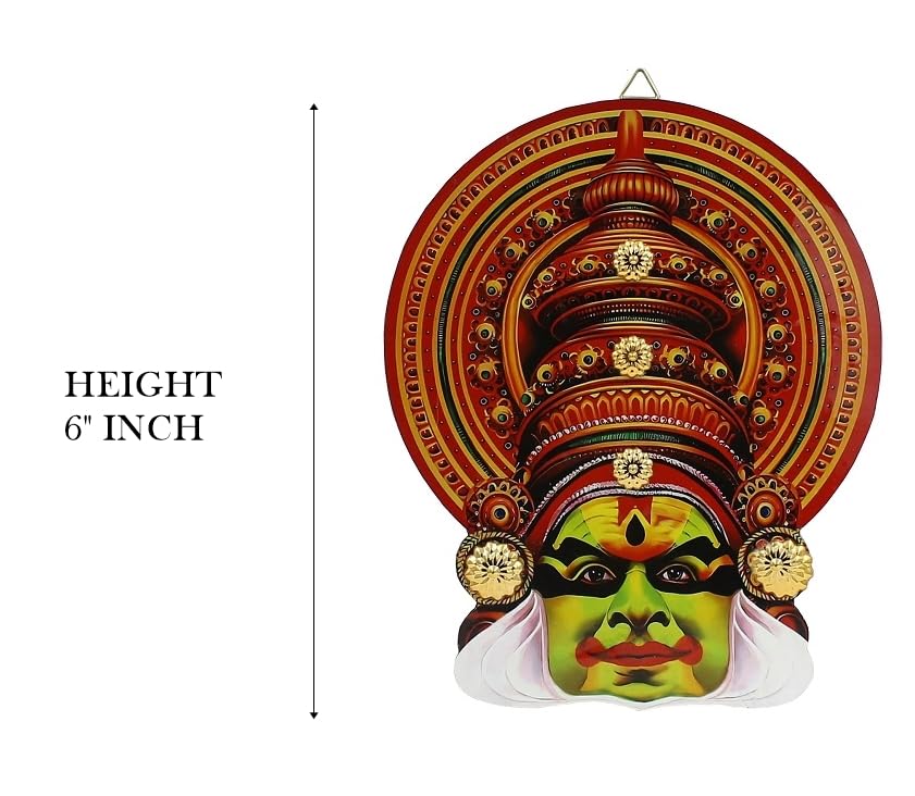 6-Inch Kathakali Face Wall Hanging – Traditional Kerala Art on MDF Wood | Home &  Office Décor
