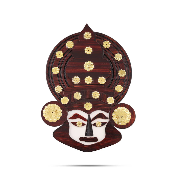 Kathakali Wall Hanging – 6 Inches | Wooden Kathakali Head for Home Décor & Gifting