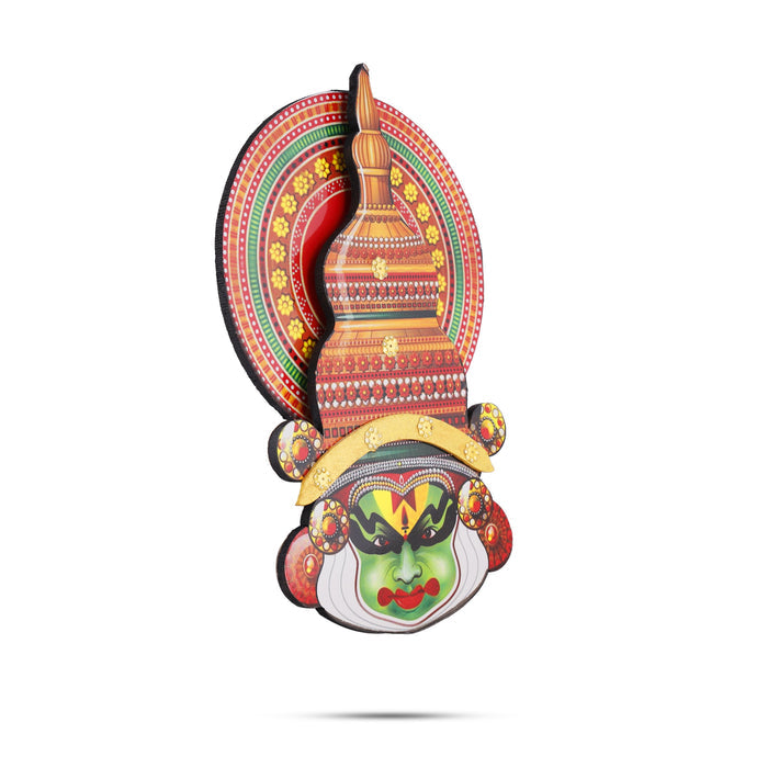 8-Inch 3D Kathakali Head Wall Hanging – Multi-Color | Kerala Traditional Wall Décor | Handcrafted Gift