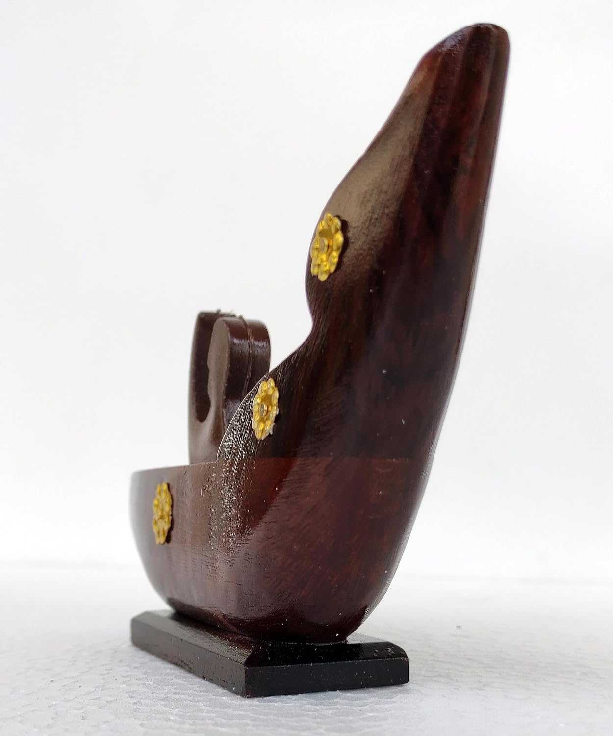 Chundan Vallom Miniature with 1 Rower (Traditional Kerala Snake Boat) Made from Rosewood