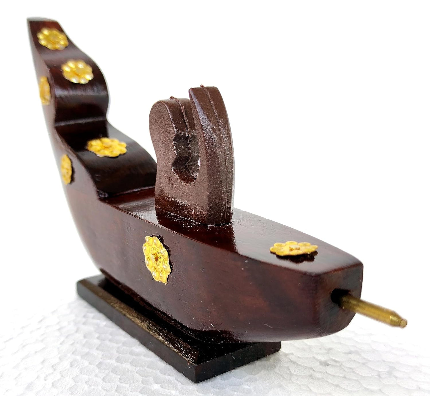 Chundan Vallom Miniature with 1 Rower (Traditional Kerala Snake Boat) Made from Rosewood