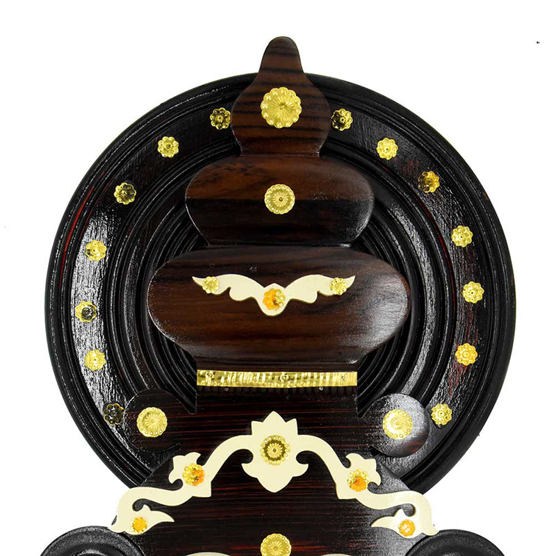 12-Inch Handcrafted Kathakali Head in Rosewood – Authentic Kerala Wall Art
