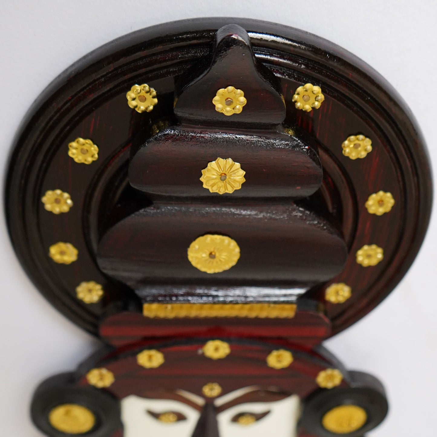 Authentic 10" Kathakali Face in Rosewood – Cultural Wall Accent from Kerala