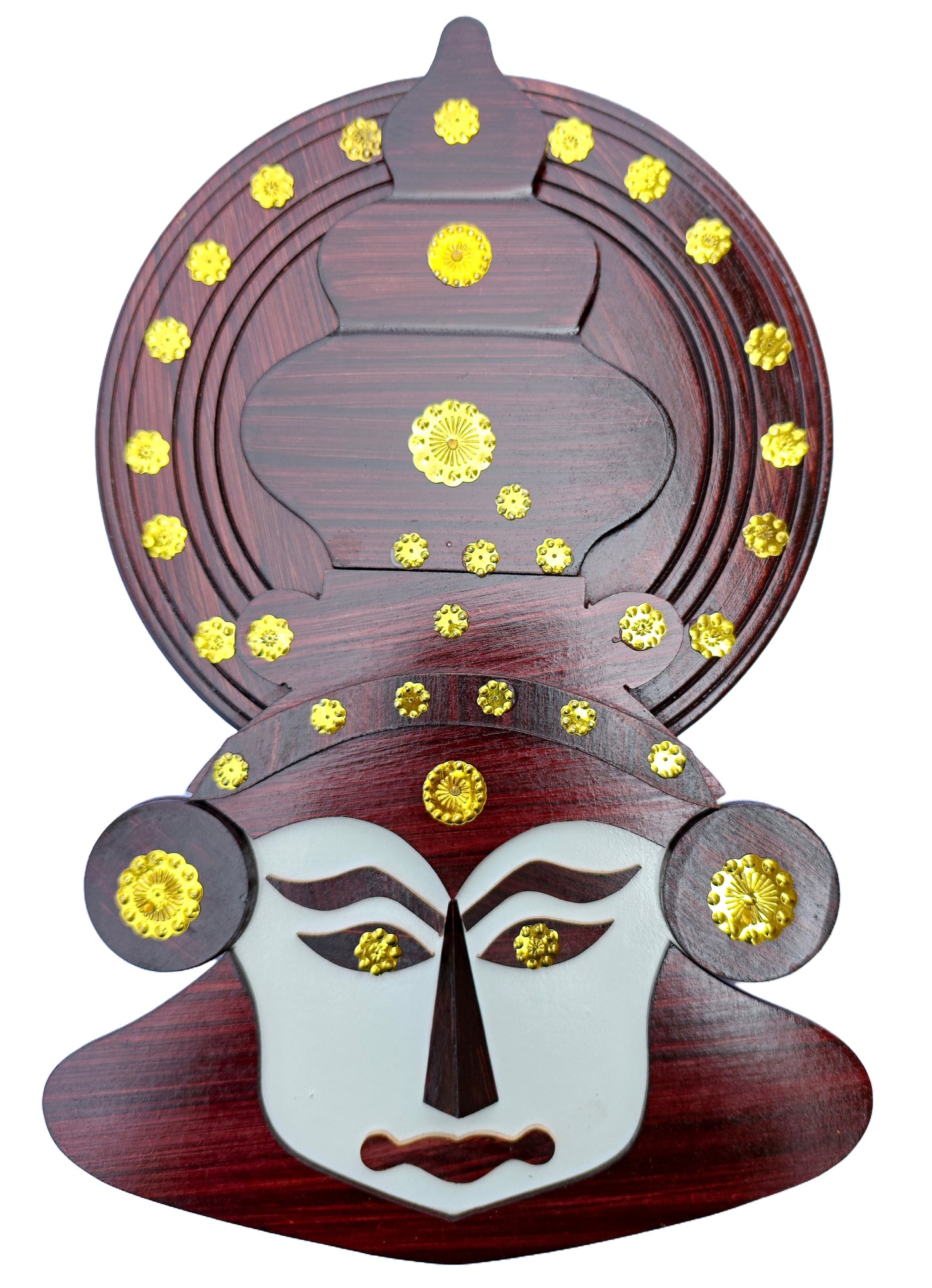 Wooden Kathakali Head – 14 inches height | Wall Hanging for Home Decor & Gifting