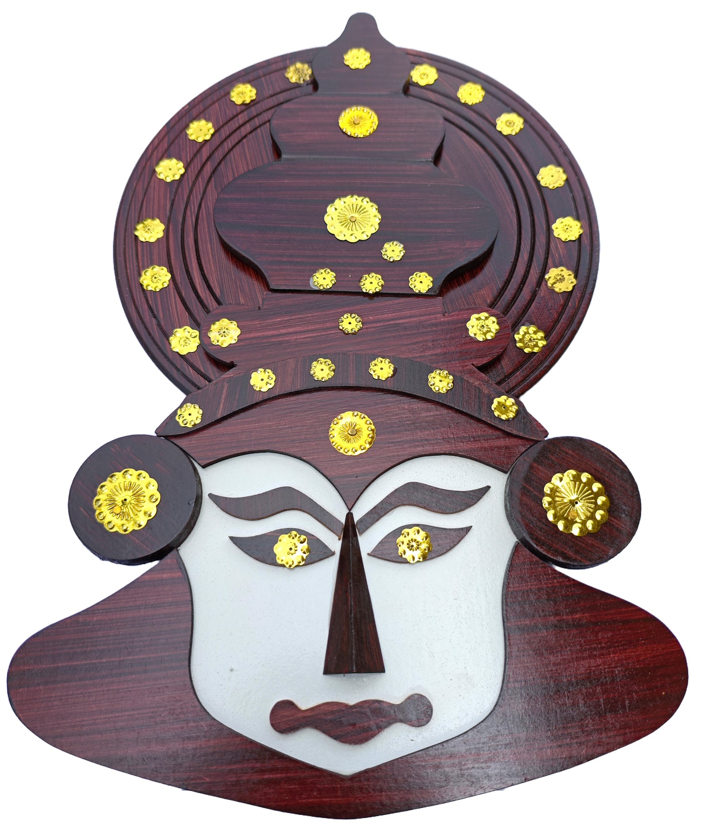 Wooden Kathakali Head – 18 inches height | Wall Hanging for Home Decor & Gifting